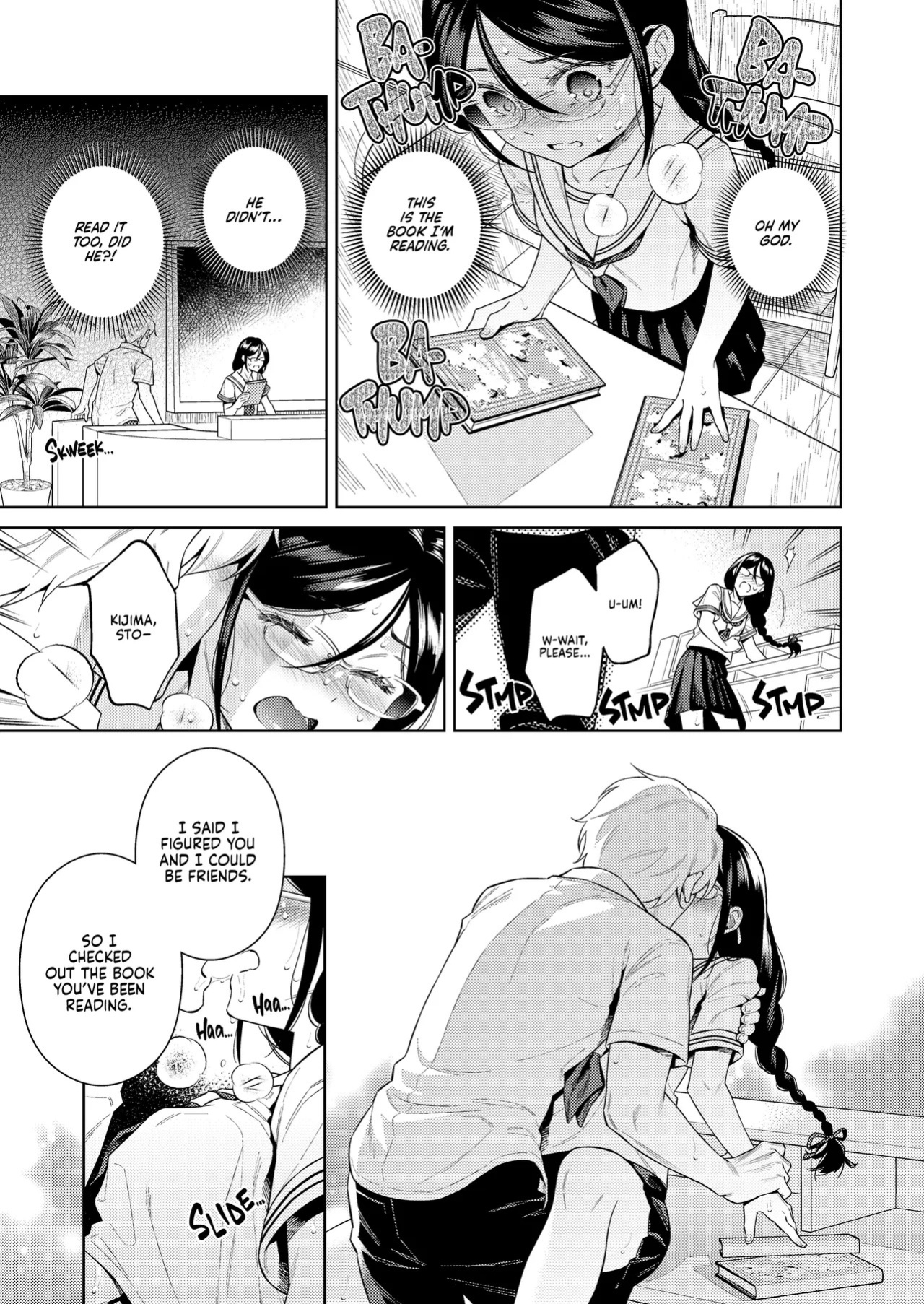 [2JIMUSUBI (Ohno Kanae)] Toshoshitsu no Kedamono-tachi | Library Beasts [English] [J18] [Decensored] [Digital]