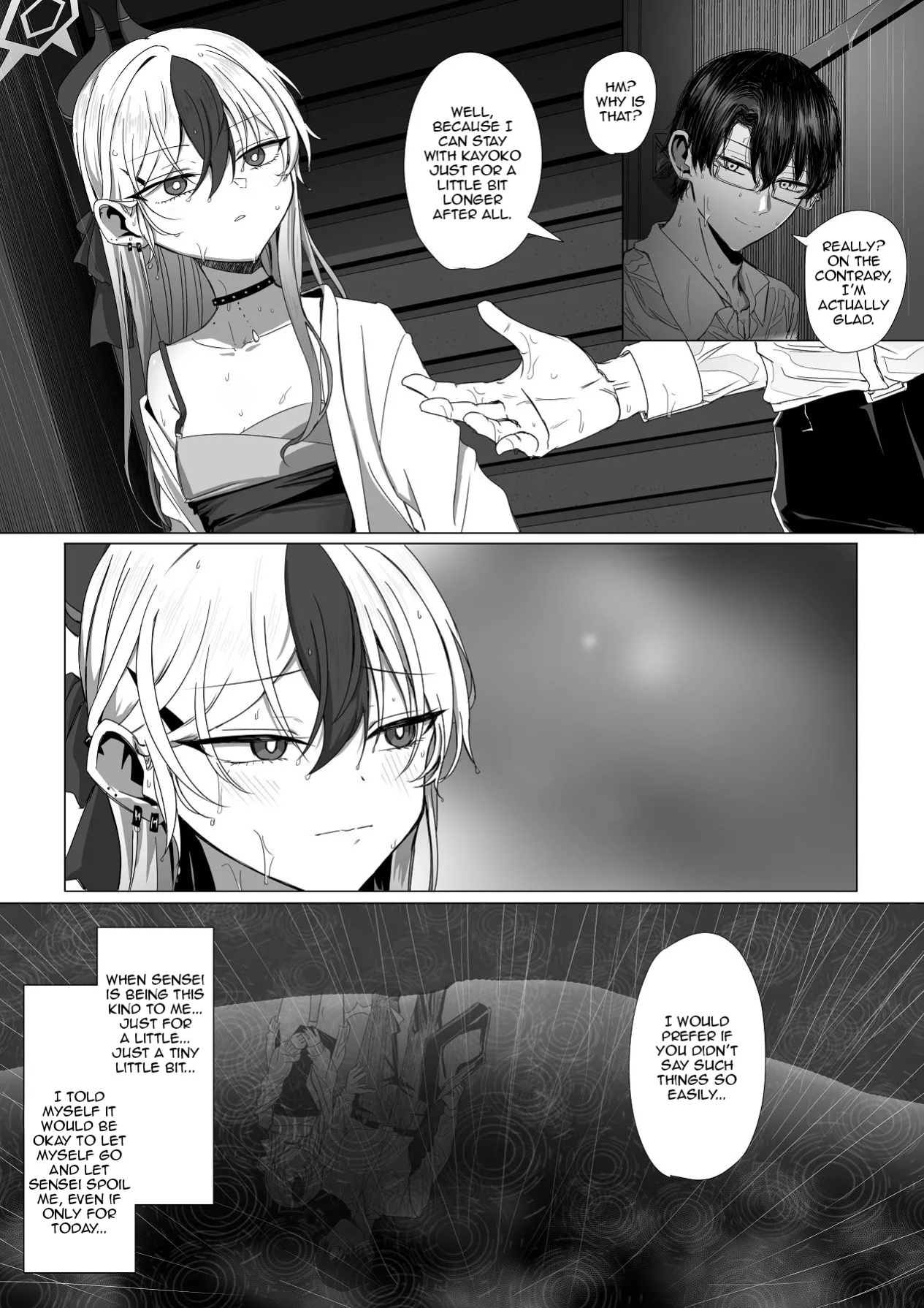 [R.G.B Babaroa (R.G.B)] Kayoko to Ama Ya wo Koeru | Into the Sweet Night With Kayoko (Blue Archive) [English] [DeppoTL]