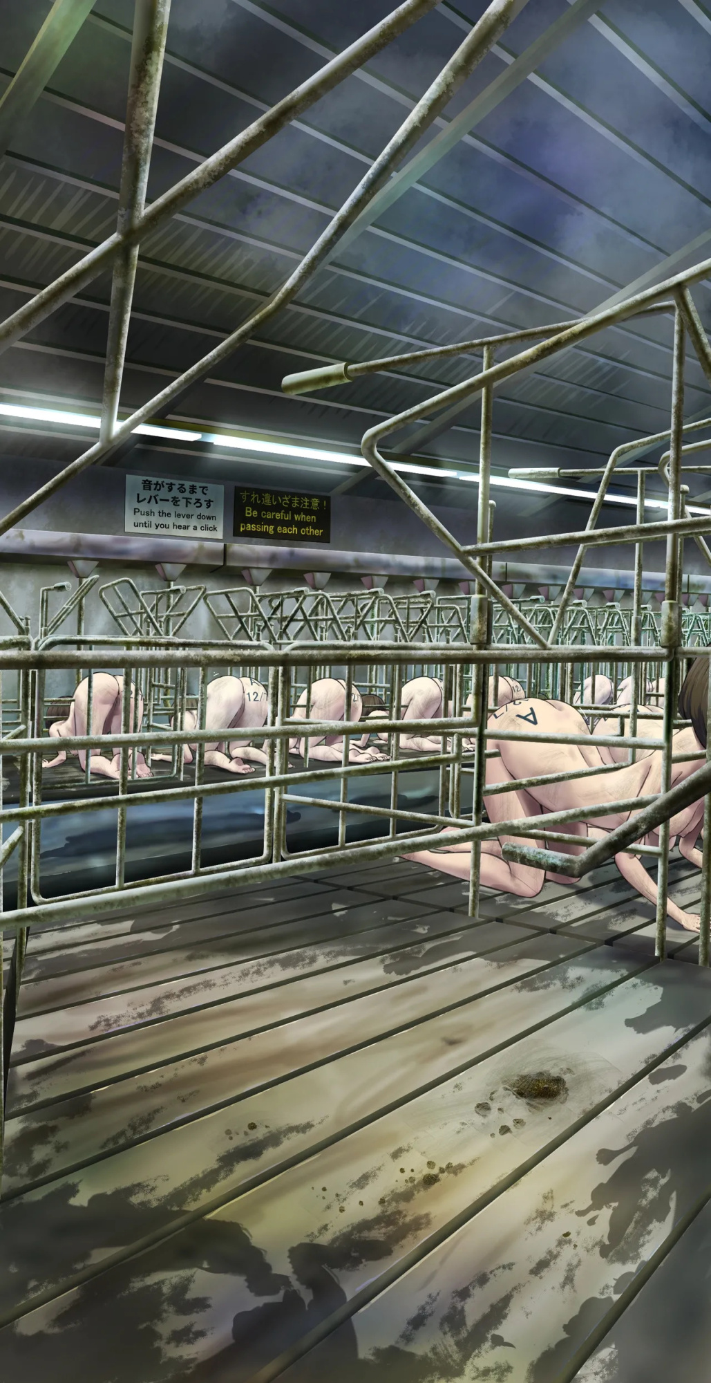 I tried going into a stall during a tour of the livestock barn