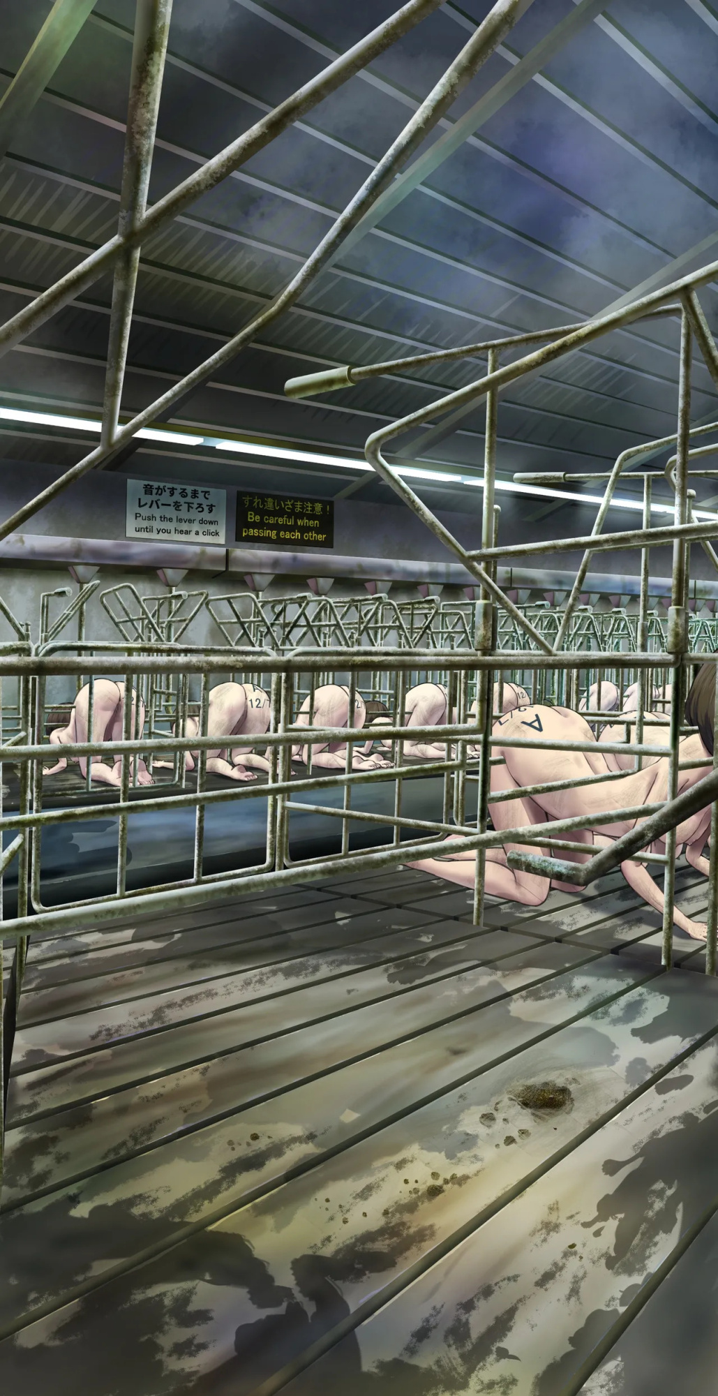 I tried going into a stall during a tour of the livestock barn