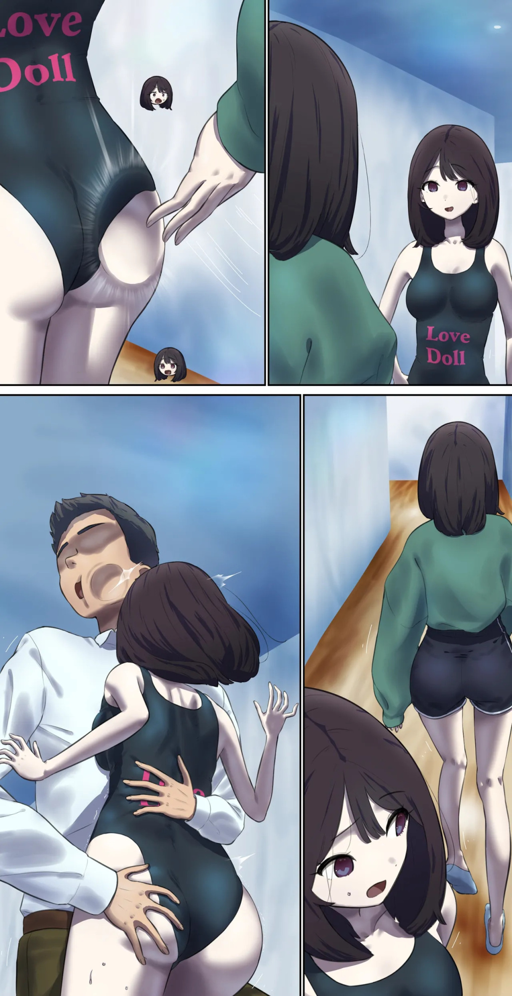 A daughter living with her human livestock clones