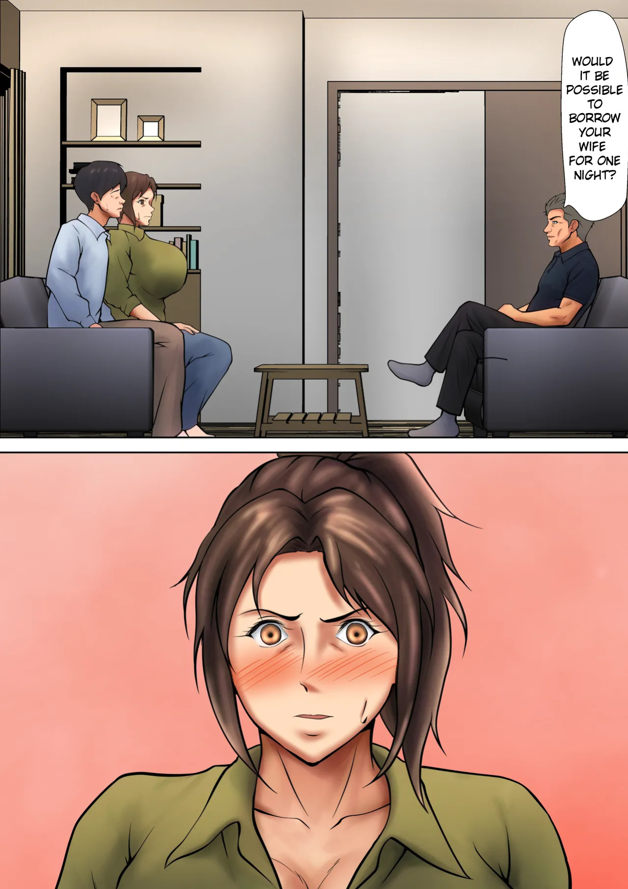 [Pentacle (Shimipan)] A Married Woman Who Chose to Be Embraced for The Sake of Her Daughter - A Night Sanctioned by Her Husband Part 1+2 [English]