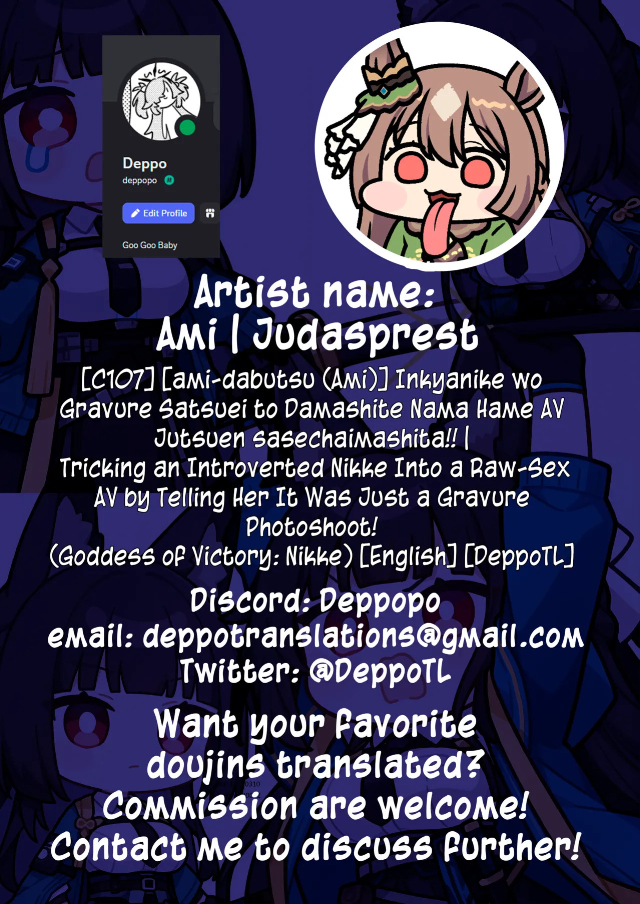 [ami-dabutsu (Ami)] InCha Nikke o Gravure Satsuei to Damashite Nama Hame AV Shutsuen sasechaimashita!! (Goddess of Victory: Nikke) [English] [Digital]