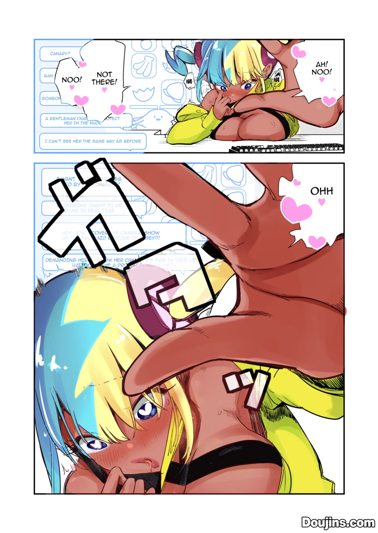 [chori (Chorimokki)] Boku wa Canari Kenzen nano de Ero Haishin wa Shinaizo!! | Canari's Well-Behaved So She Won't Do A Lewd Livestream!! (Pokémon LEGENDS Z-A) [English] {Doujins.com} [Colorized] [Decensored] [Digital]