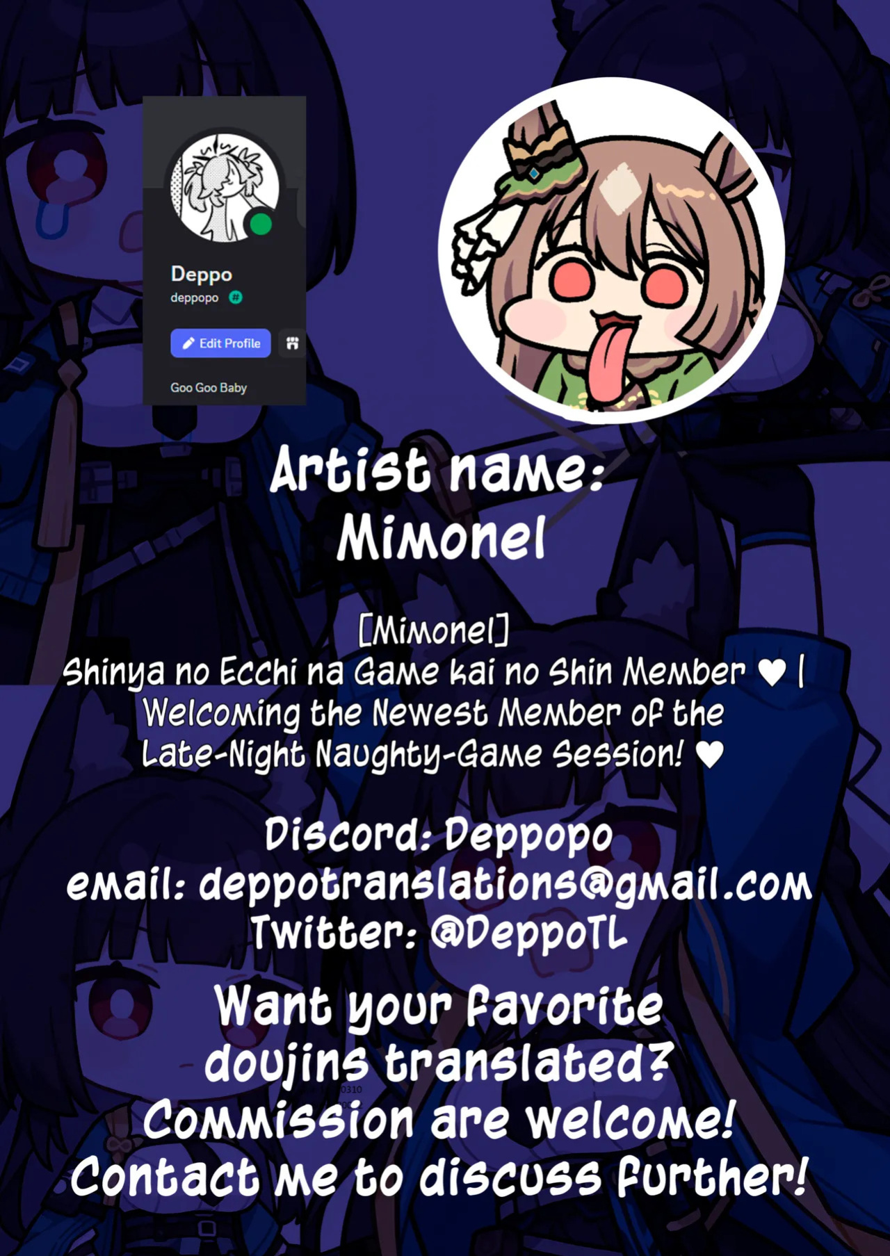 [Mimonel] Shinya no Ecchi na Game kai no Shin Member ♥ | Welcoming the Newest Member of the Late-Night Naughty-Game Session! ♥ (Blue Archive) [English] [DeppoTL]
