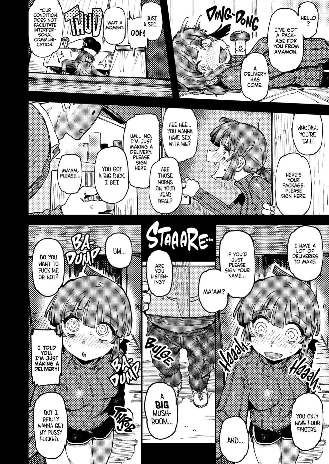[Hoshoku Shoujo (Karasu Chan)] Ie ga Shike Sugite Haete Kita Genkaku Yuuhatsu Suru Kinoko o Goshoku Shite Hatsujou Shita Ato no Are ya Kore | What Happened After My Place Got So Humid It Grew Magic Mushrooms and I Ate Them and Got Super Horny! [English] [