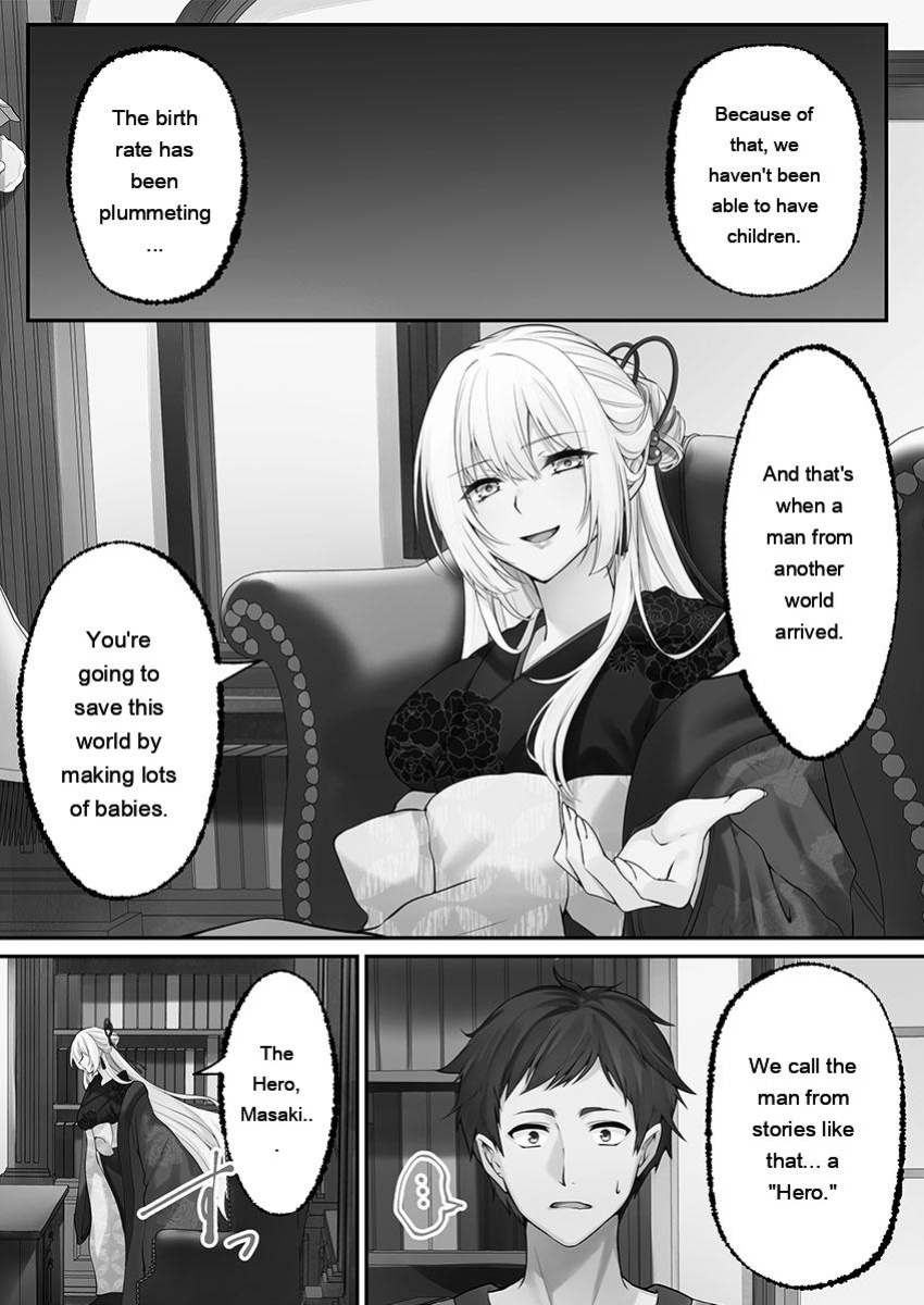 [Kumakko] Awahime-tachi no Hame-hajime -Pure Otoko Shika Inai Sekai de, Ore Dake Dosukebe Musou- [Eng][MTL]