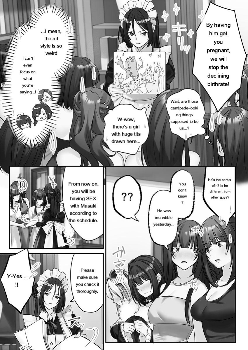 [Kumakko] Awahime-tachi no Hame-hajime -Pure Otoko Shika Inai Sekai de, Ore Dake Dosukebe Musou- [Eng][MTL]