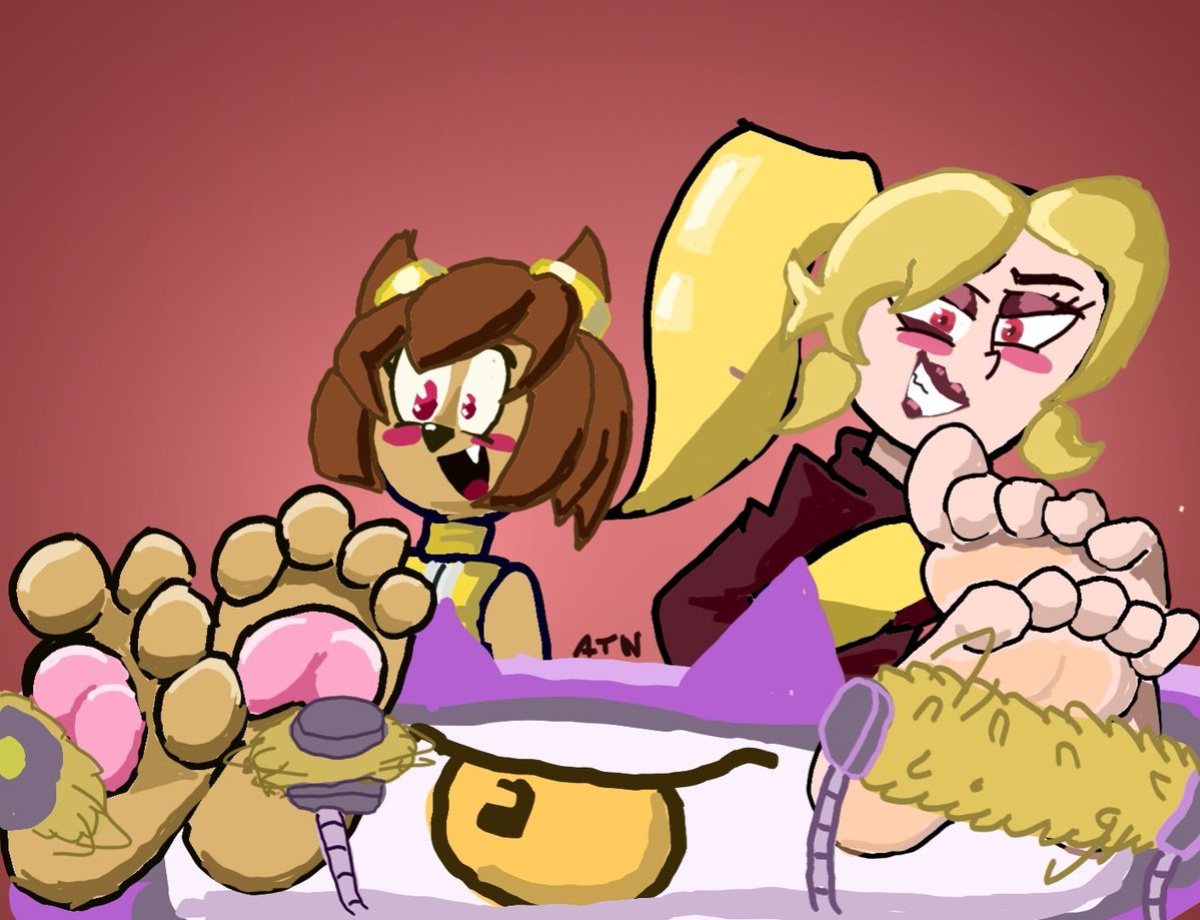 (Gameoverse) Tickling and paws artwork