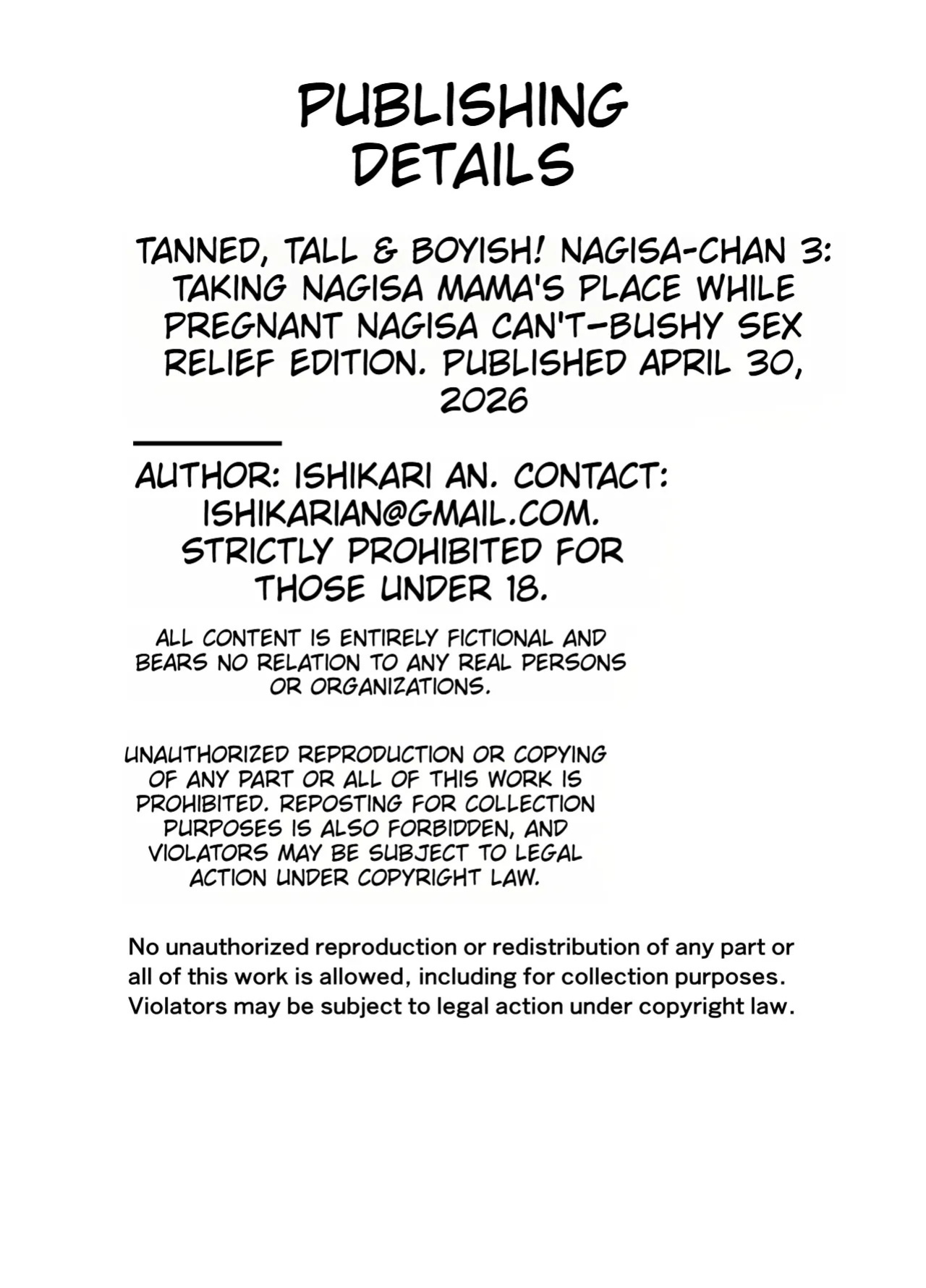 [Ishikarian (Maruyama Akira)] Tall, Tanned, Tomboyish! Nagisa-chan 3 — Since Pregnant Nagisa-chan Can't Do It, Nagisa's Hairy Mama Takes Care of the Sexual Relief: Sex Edition [English]