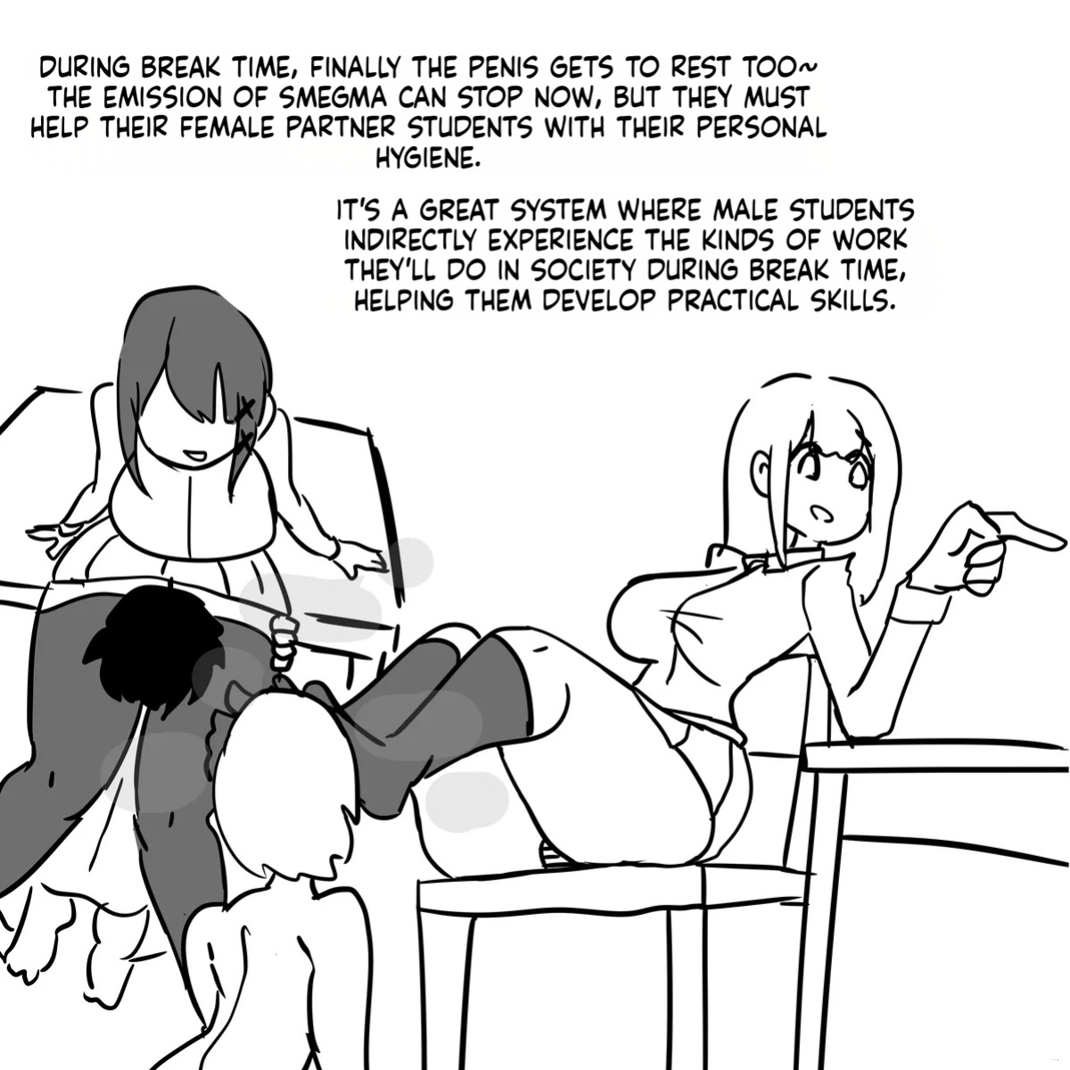 (Au79) (Pixiv) A school in a female-dominated society."