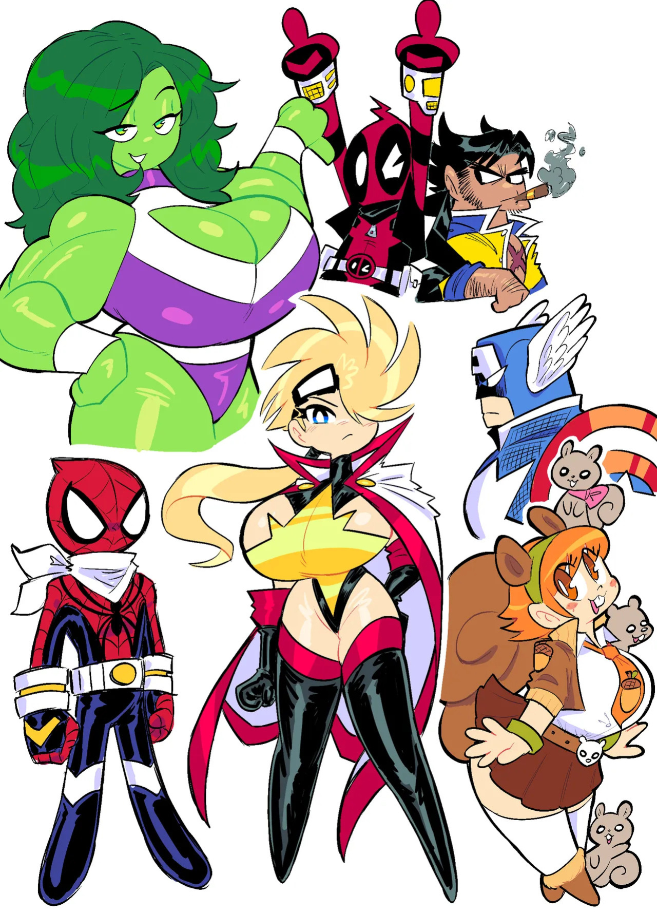 [Theguywhodrawsalot] I sure love me some Marvel girls