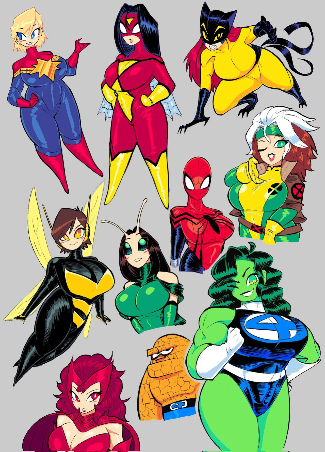 [Theguywhodrawsalot] I sure love me some Marvel girls