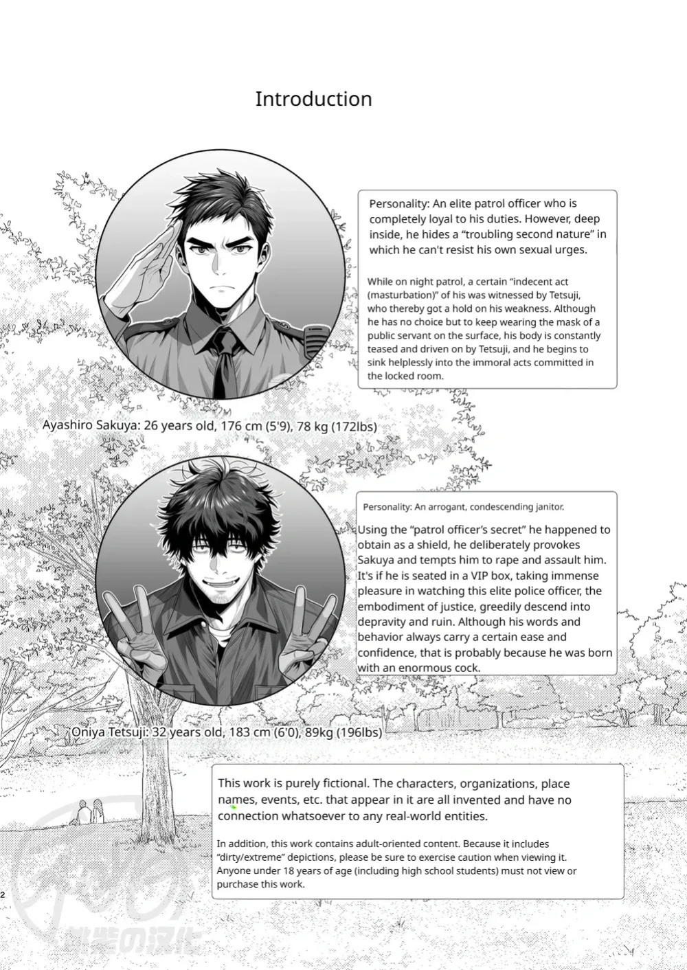 A sexually aggressive police officer x a janitor boy