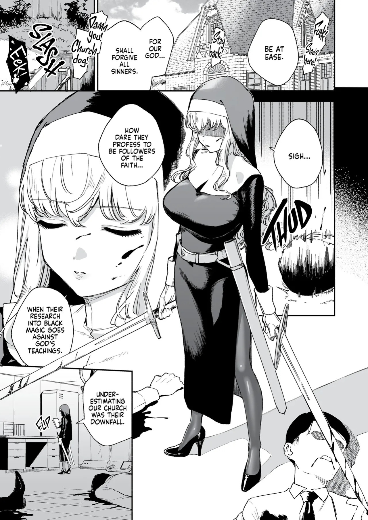 [Haraheridou (Herio)] Sister Marguerite no Jyunan | The Passion of Sister Margaret [English] [J18] [Decensored] [Digital]