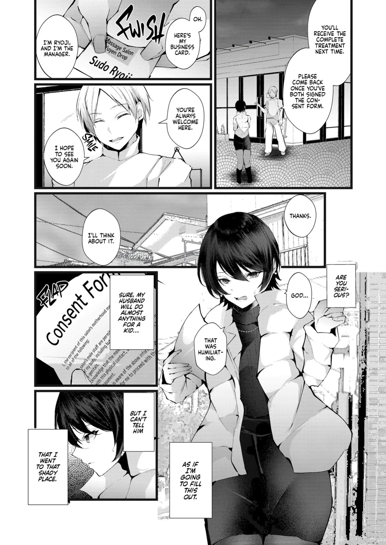 [FZ: (Fujisaki Fujiko)] Kakkou no Rakuin ~Ninkatsu Kyonyuu Hitozuma ga Biyaku Jirashi Massage ni Kokomo mo Karada mo Ochiru made~ | The Mark of the Cuckoo [English] [J18] [Decensored] [Digital]