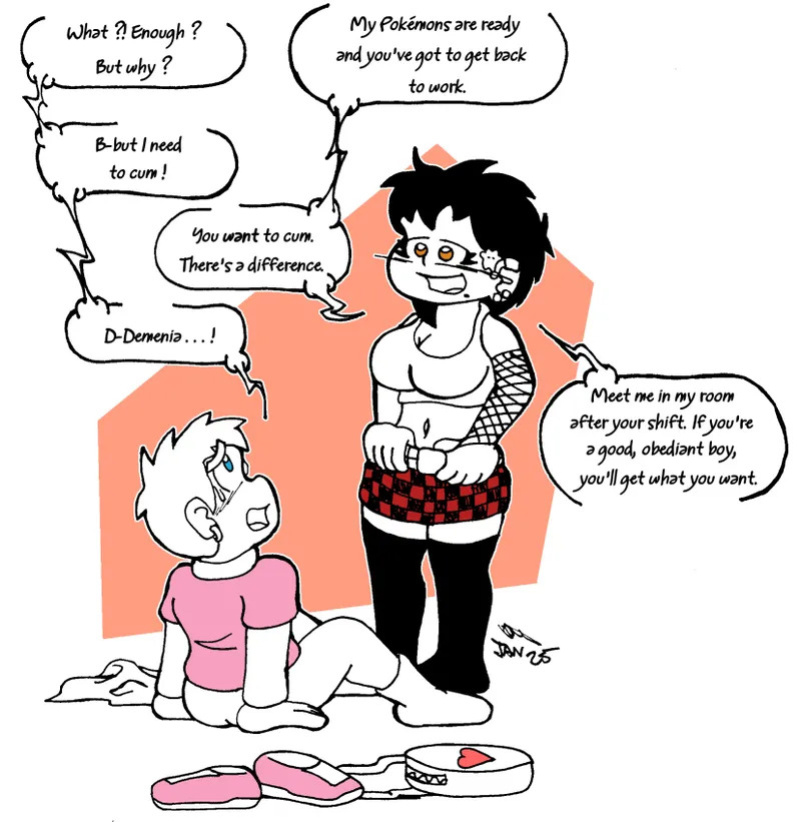 A femdom on her Pokemon journey.