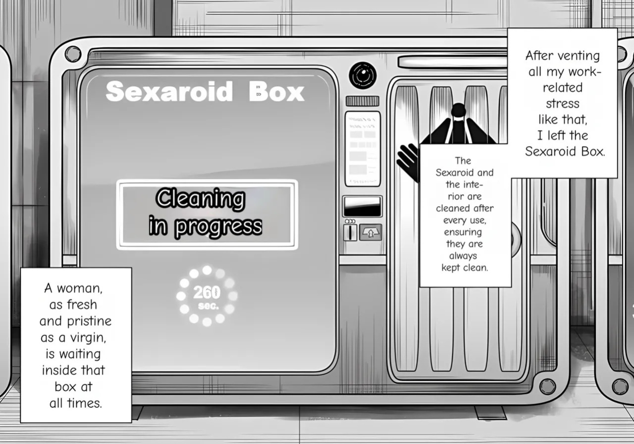 I tried using a vending machine from the near future that sells sexaroids...
