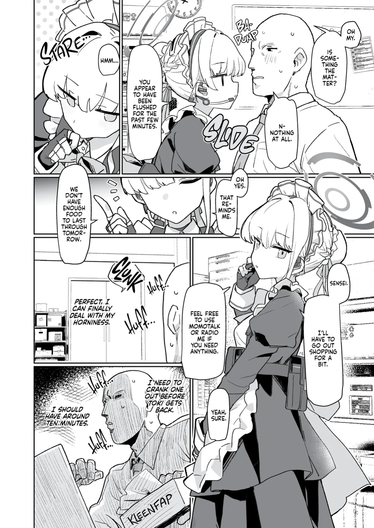 [Ballistic onahole (Б)] Dokidoki Toki Meki Maid Kiss | Maid Made for Making Out (Blue Archive) [English] [Summer Salt] [Decensored] [Digital]