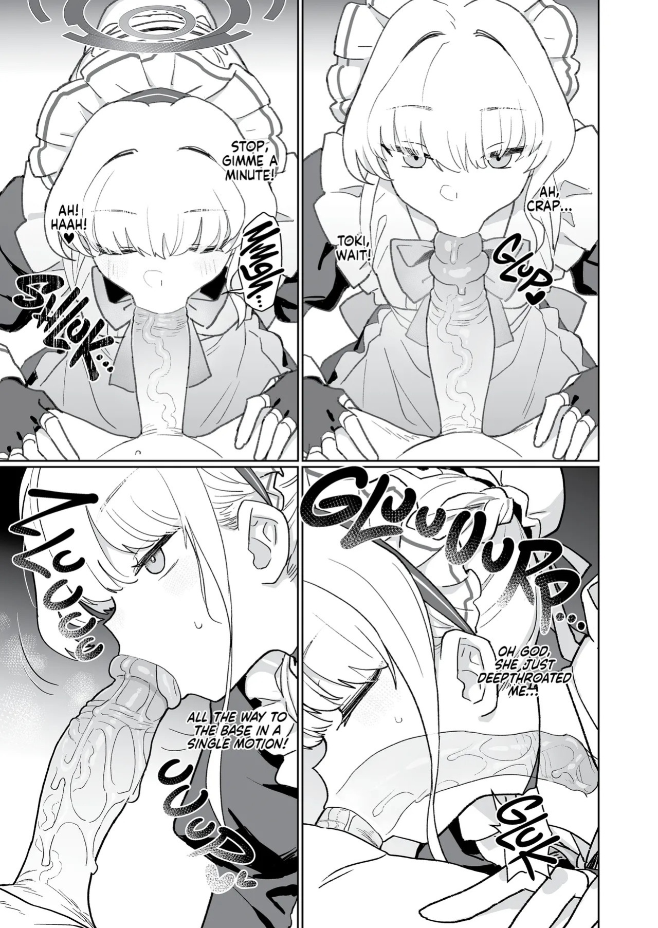 [Ballistic onahole (Б)] Dokidoki Toki Meki Maid Kiss | Maid Made for Making Out (Blue Archive) [English] [Summer Salt] [Decensored] [Digital]