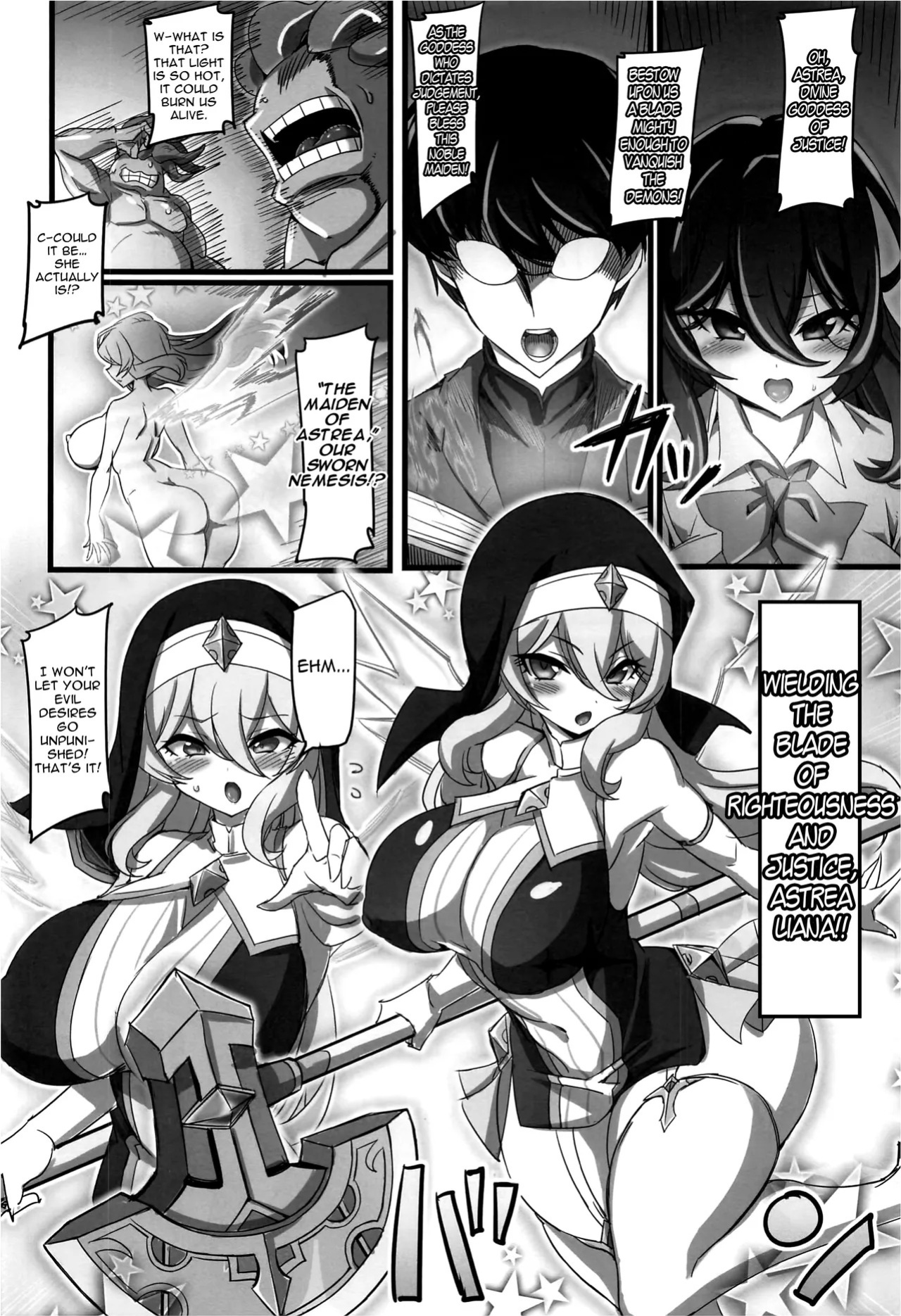 (C100) [Transistor Baby (Hata)] Seizai no Otome Astrea ~Inma no Kougyaku Energy Drain ni Yabureta Seishoujo~ | The Sacred Maiden of Judgment Astrea ~Holy Maiden Defeated by Demon Anal Torture and Energy Drain~ [English]