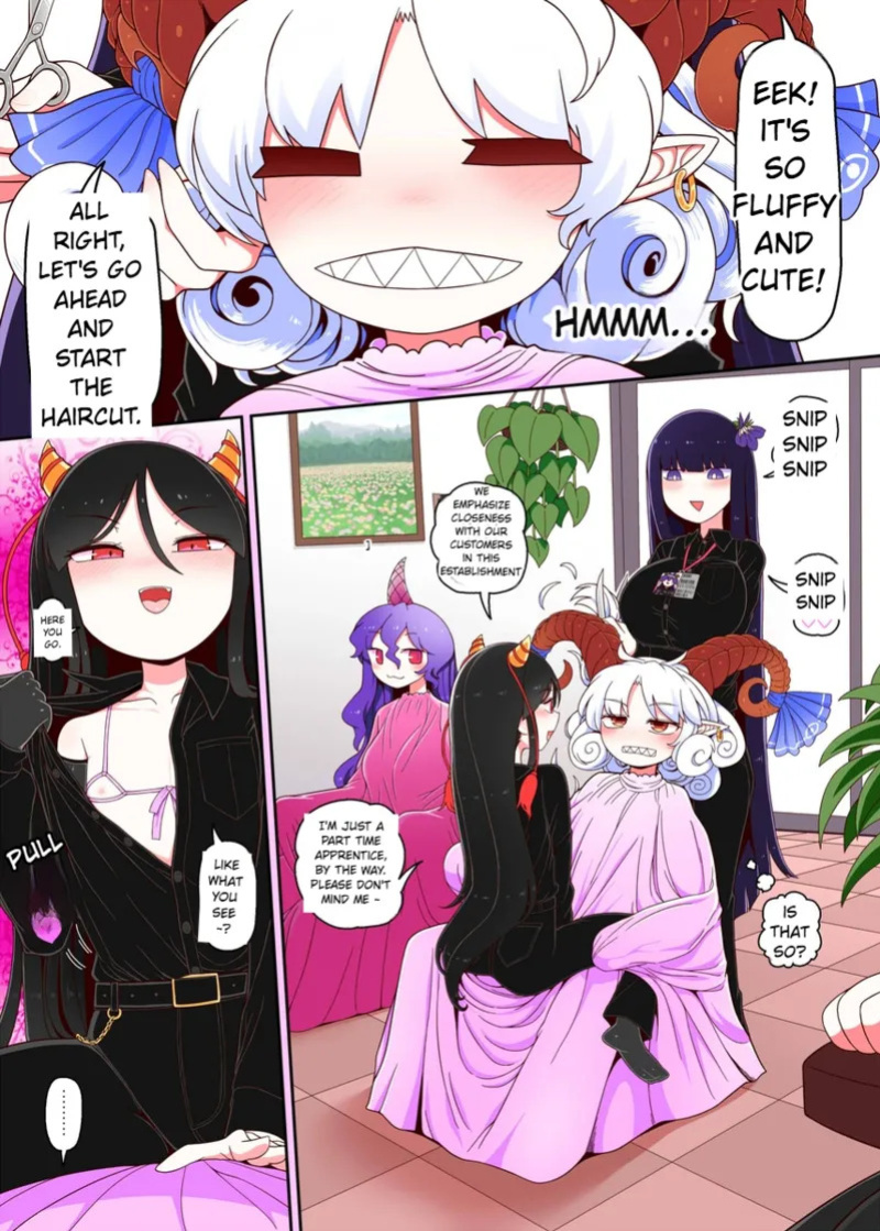 TouTetsu Youma Receives Special Service At Beauty Salon