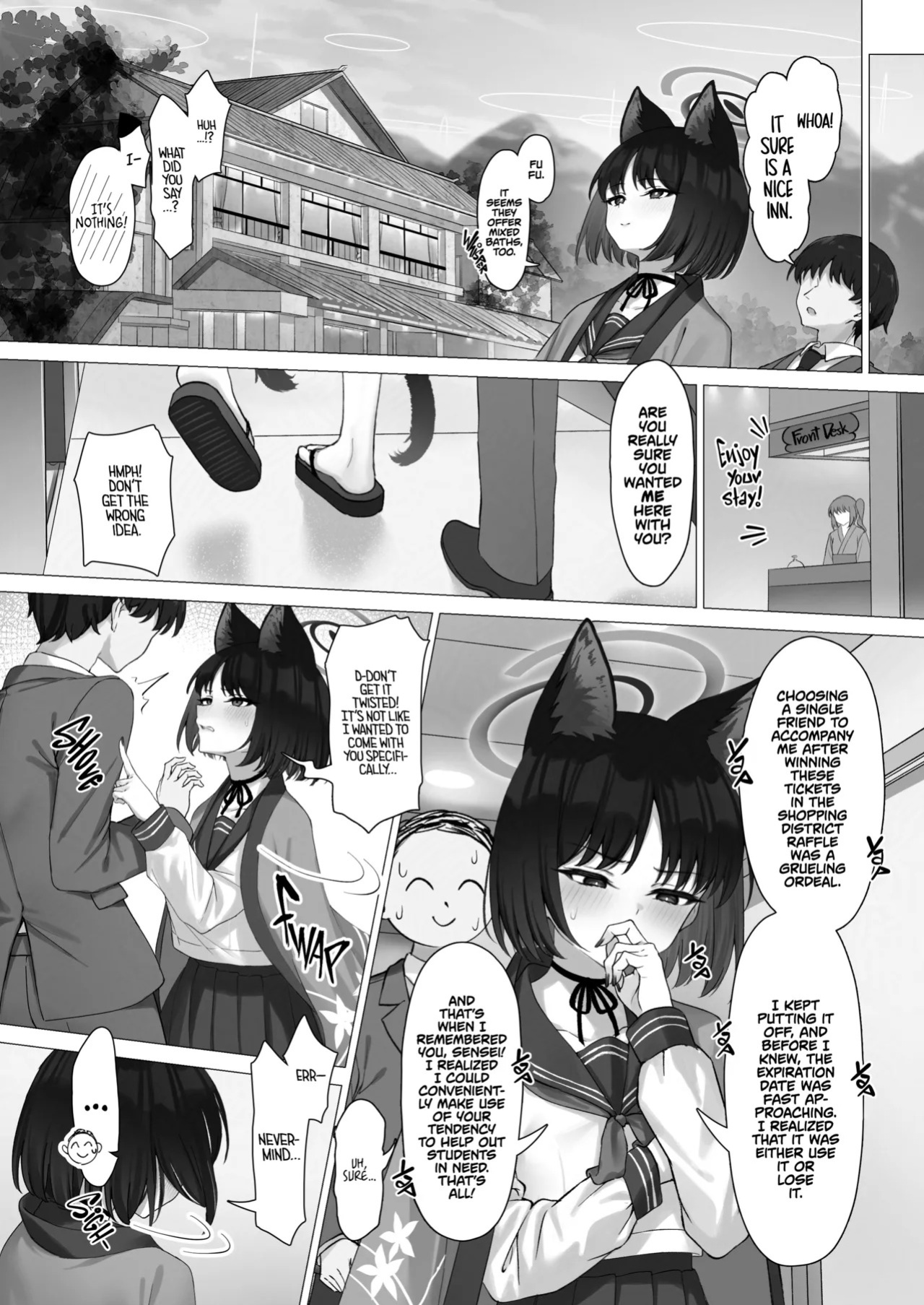 (C105) [PIZZANIA COMPANY (Pizza)] Kikyou to Oshinobi Ryokou | A Clandestine Trip With Kikyou (Blue Archive) [English] [TheWhiteLine] [Digital]