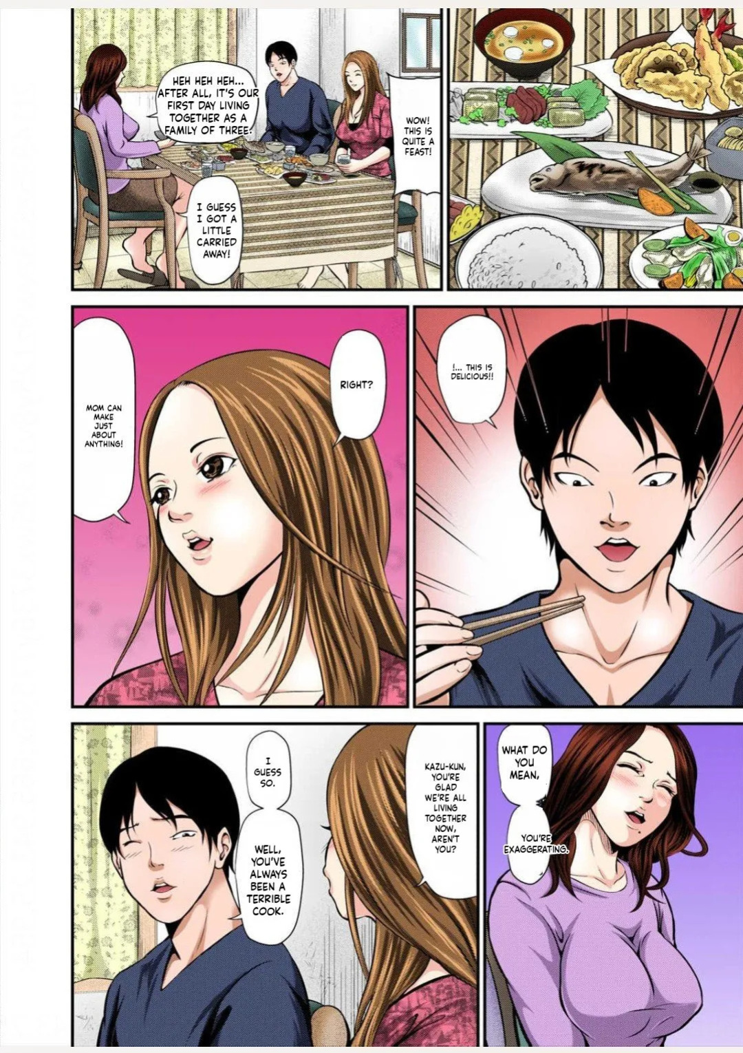 [Random_Scan] [Tsubaki Narita] Having sex with my mother-in-law every night! Daughter, Son-in-law, Banana, and You (Full Color) [English]
