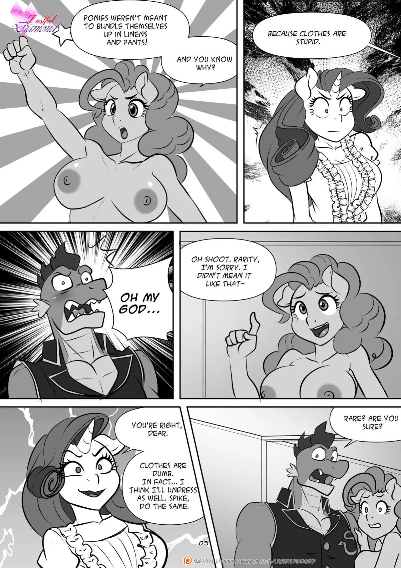 [Pia-Sama] Lustful Diamond - Pink in the Halls (My Little Pony: Friendship is Magic) [Ongoing]