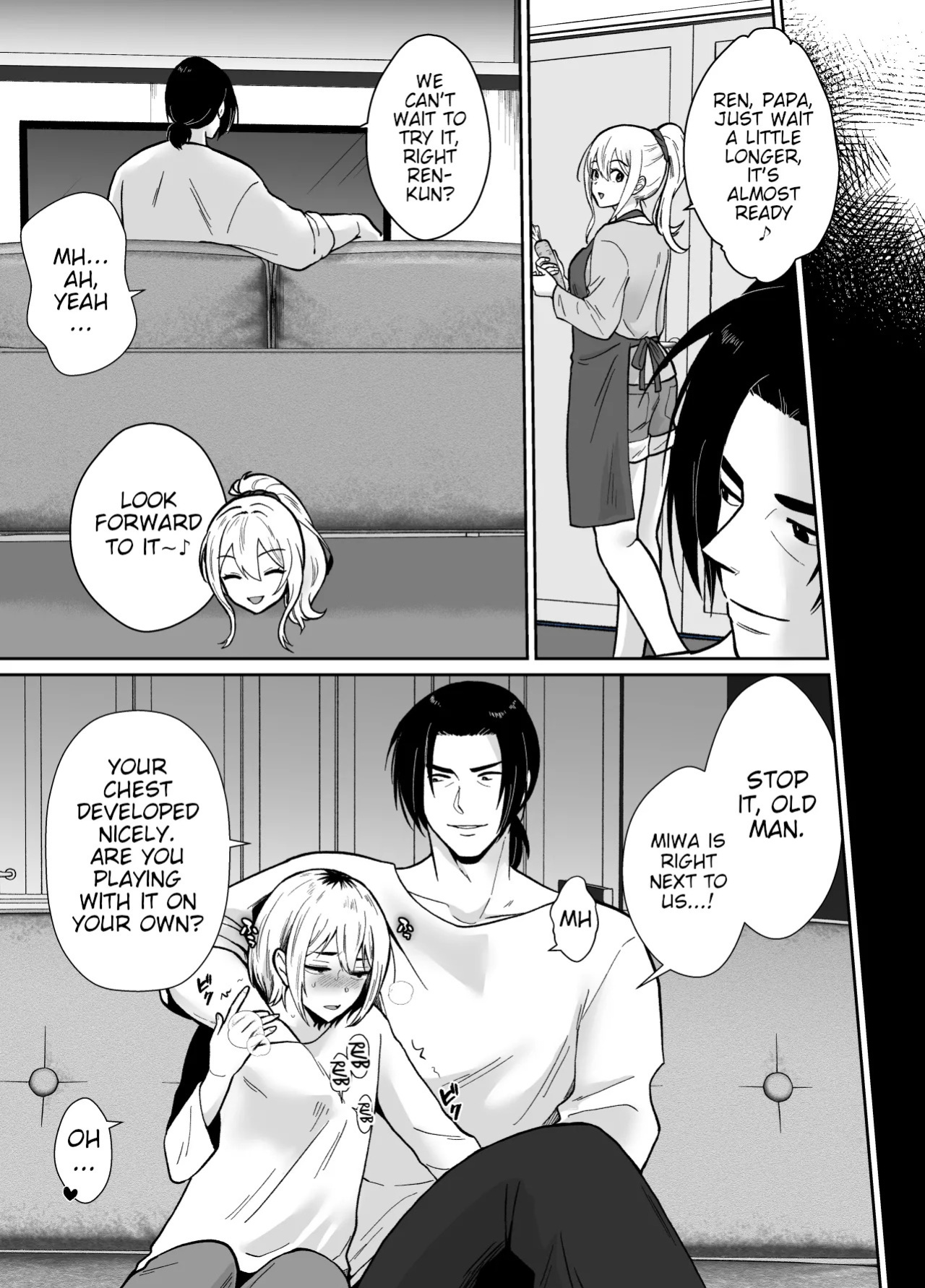 [Kinokko (Taguchi Monyata)] Kanojo no Oyaji ni Dakarete Imasu | My Girlfriend's Father is Having Sex With Me. [English] [Poranya]