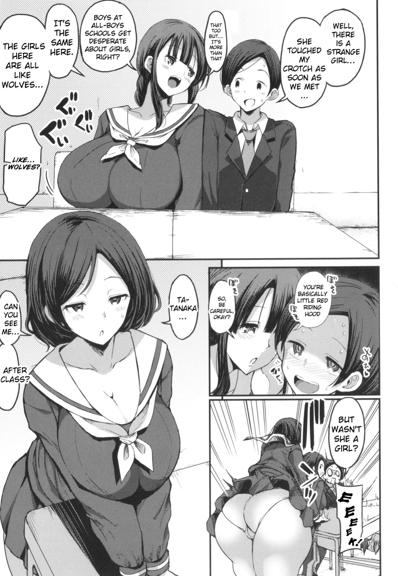 [Bu-chan] JK Bitch darake no Joshikou ni Danshi wa Boku 1-ri datta kedo Zetsurin datta node Futsuu ni Daijoubu datta Hanashi [English] [hardcase8translates]