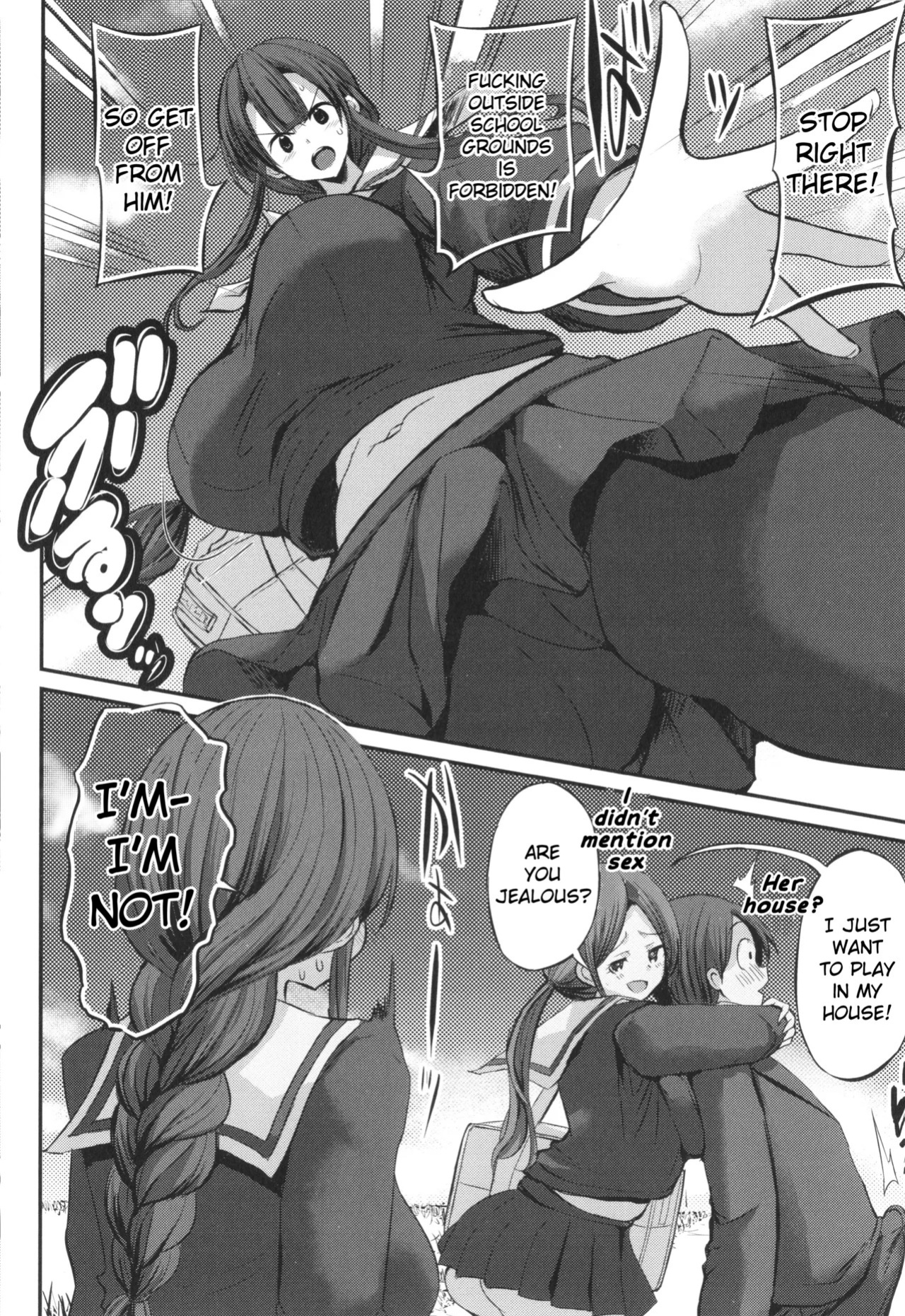 [Bu-chan] JK Bitch darake no Joshikou ni Danshi wa Boku 1-ri datta kedo Zetsurin datta node Futsuu ni Daijoubu datta Hanashi [English] [hardcase8translates]