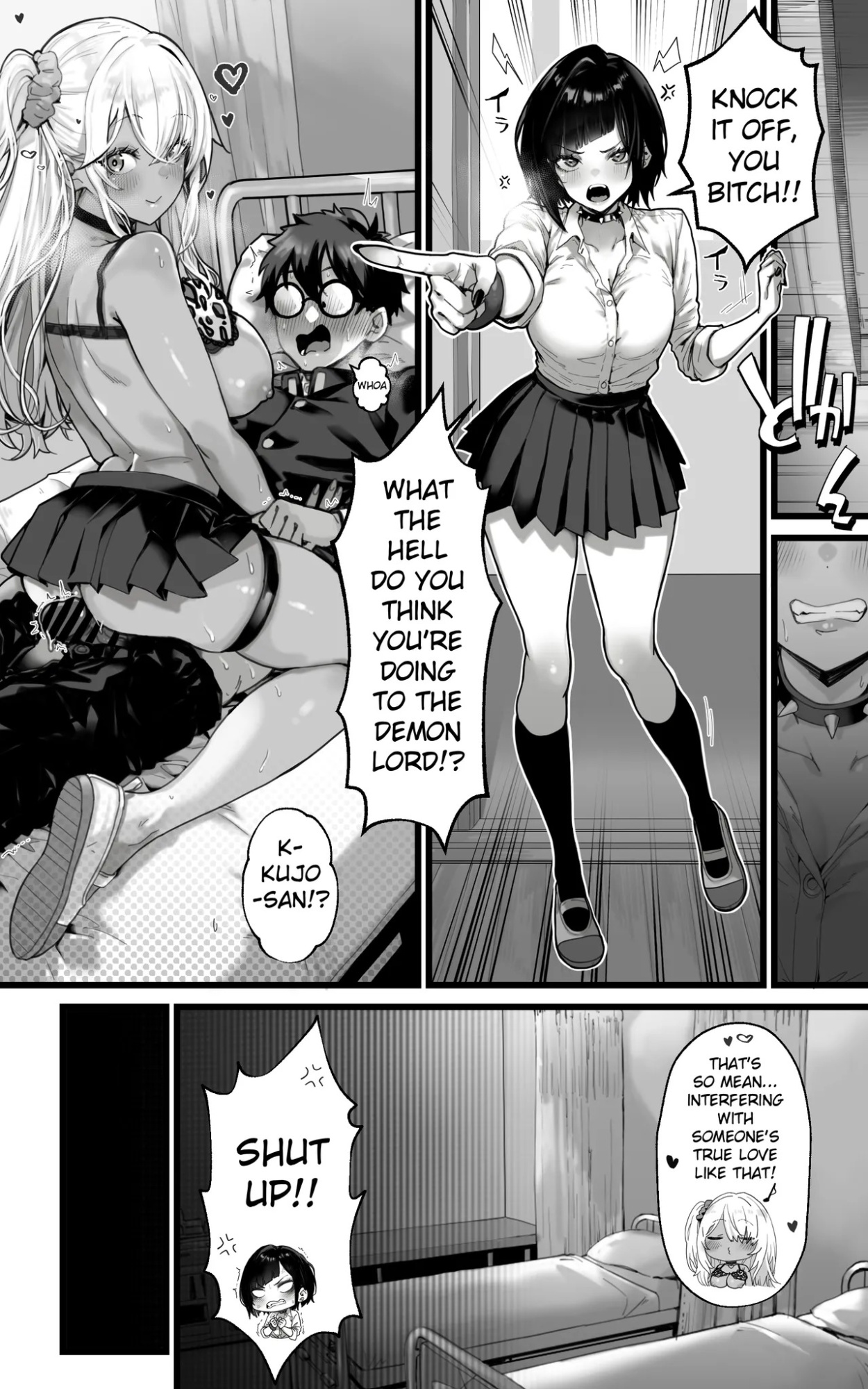 The Fap Material Gyaru Harem - We'll Serve You with Our whole Heart and Souls using Blowjobs, Titfucks, and Threesomes until the Demon Lord Awakens!!