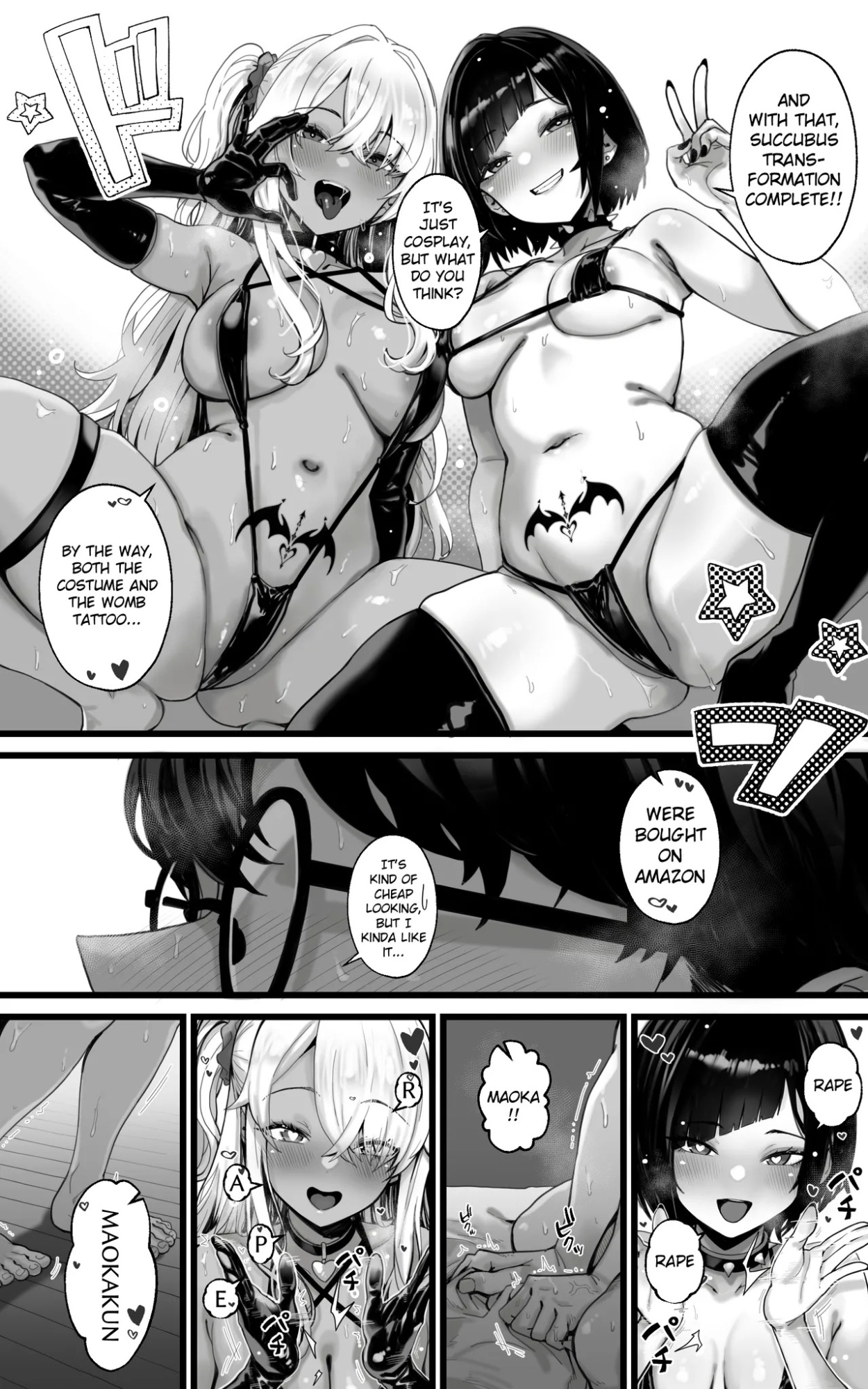 The Fap Material Gyaru Harem - We'll Serve You with Our whole Heart and Souls using Blowjobs, Titfucks, and Threesomes until the Demon Lord Awakens!!