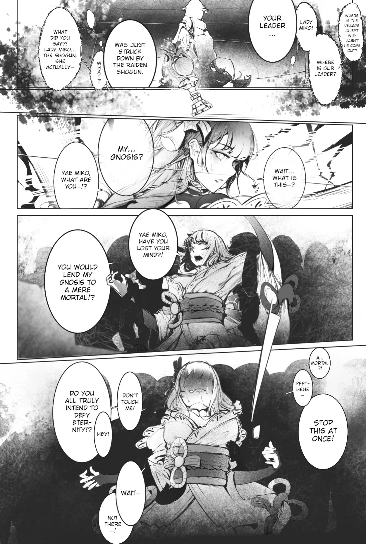 [Youyu Mogu] Raiden Shogun and Yae Miko [English]