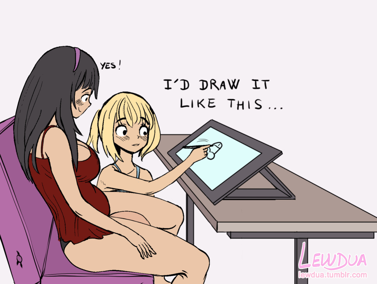 [Lewdua] Drawing the Perfect Dick