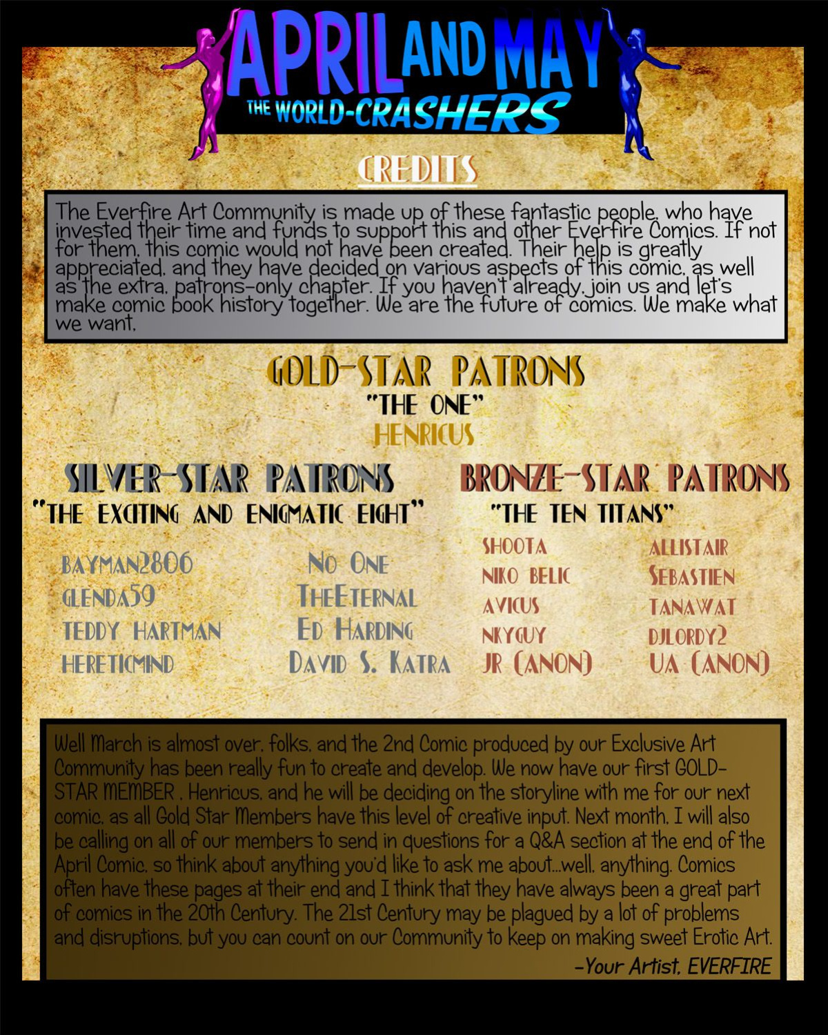 [Everfire] April and May - The World-Crashers