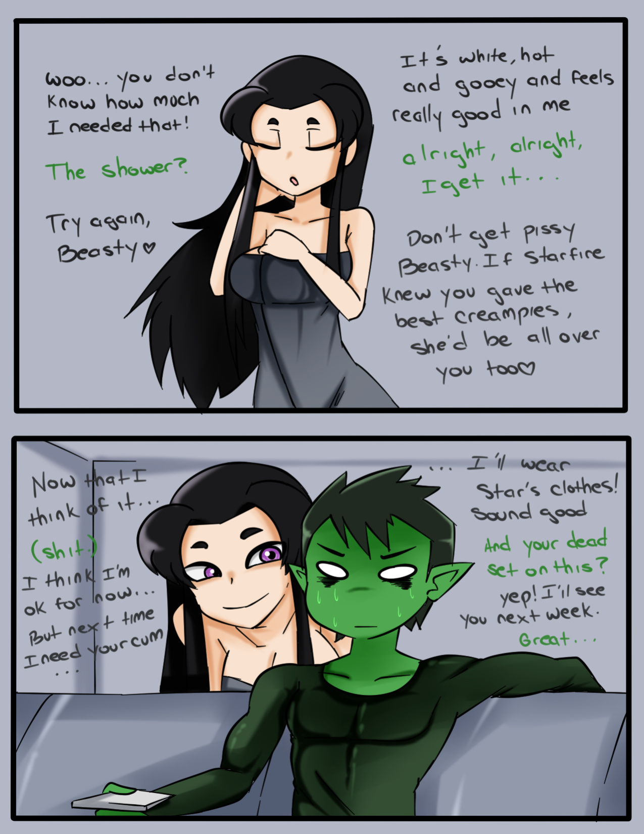 [Inuyuru] Alone with Blackfire (Teen Titans)