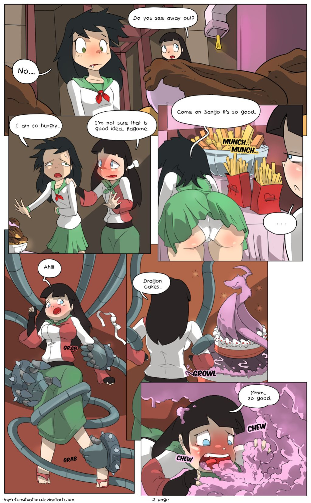 [MyFetishSituation] Kagome and Sango Banquet (Inuyasha)