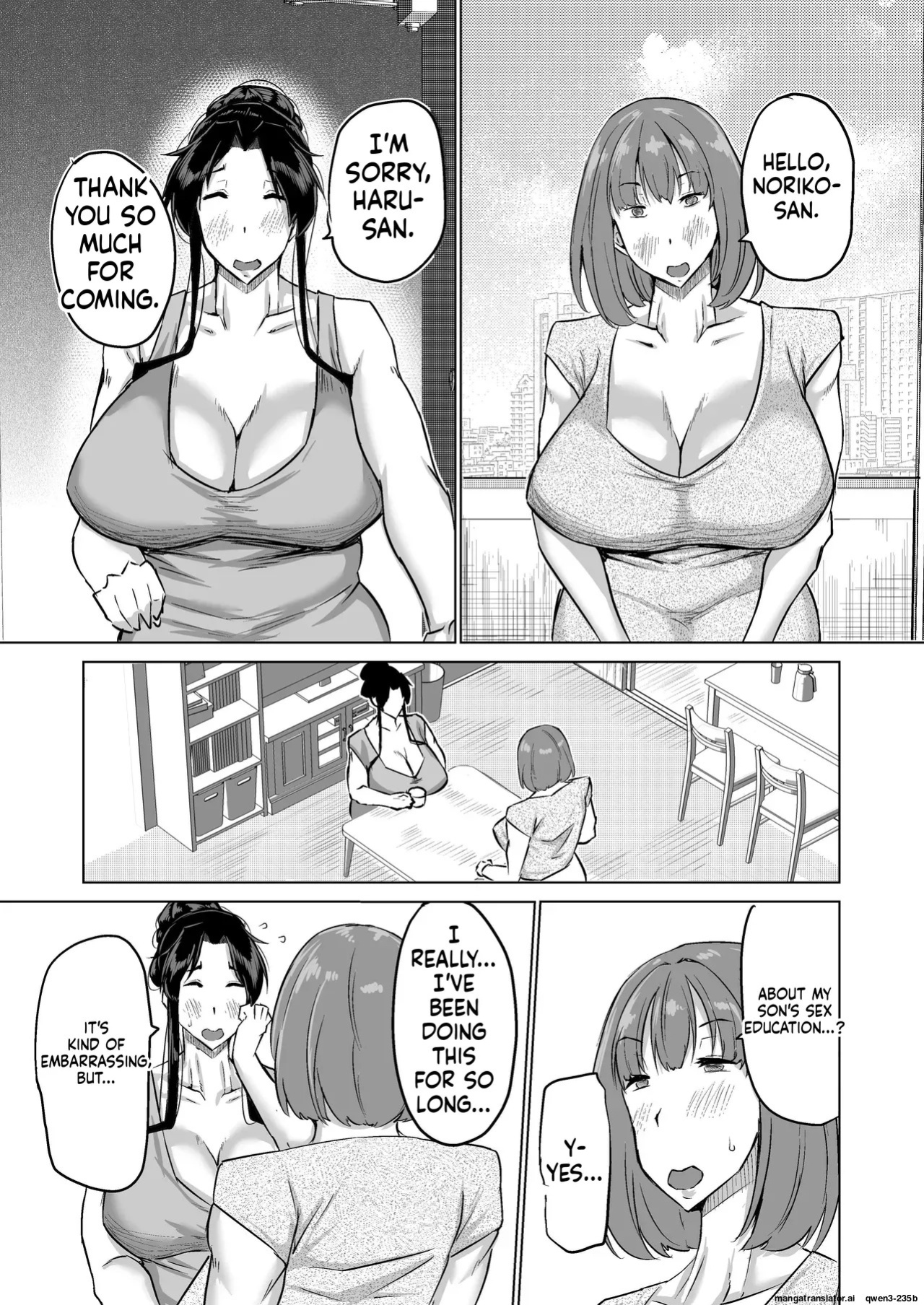[Chae] Won't you jerk off my son's cock? ~A mother whose masturbation-monkey son's sexual needs became way too much trouble asks her mom friend for handjob advice~