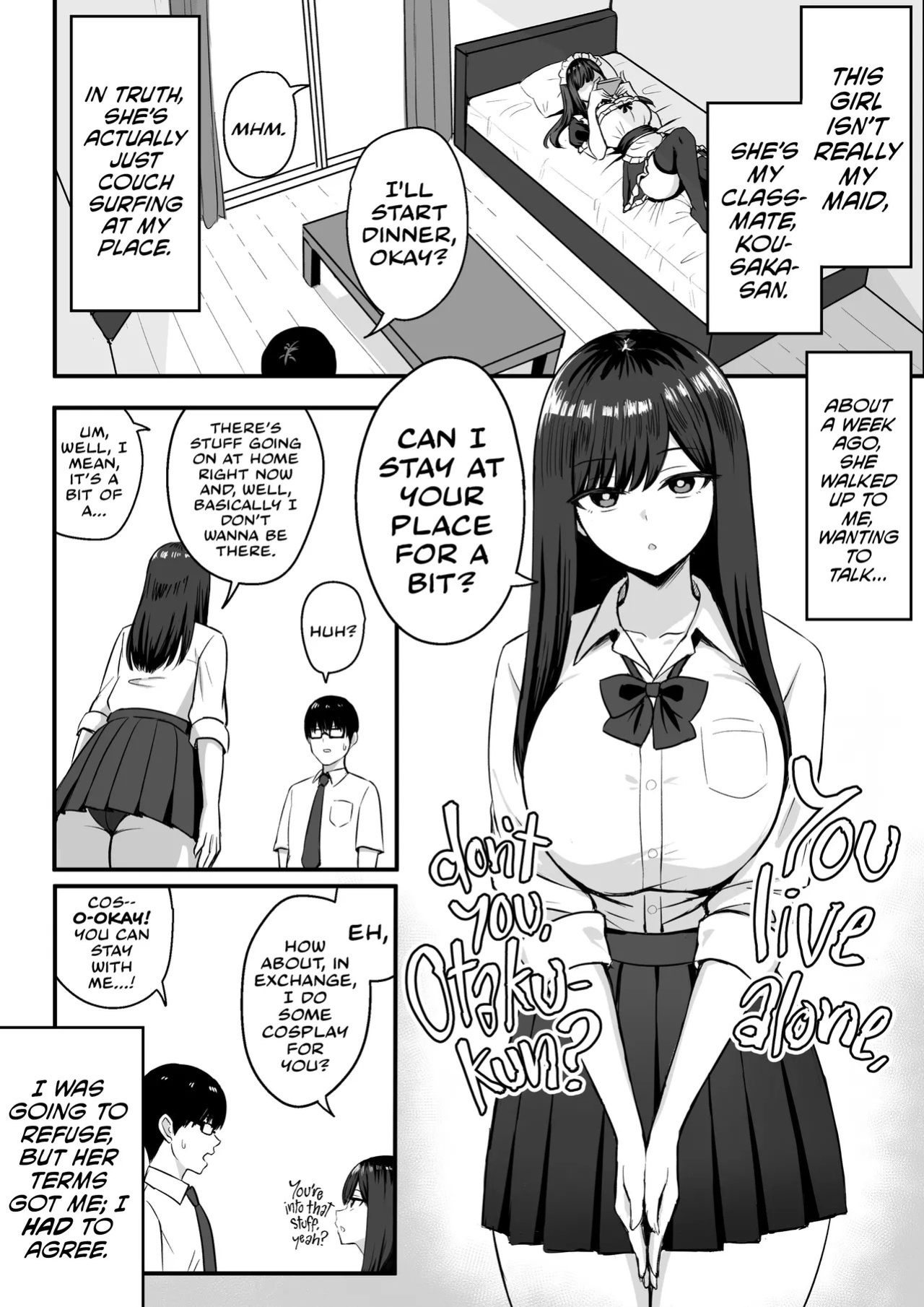 [Rokugo Sha] Cosplay Sex With My Freeloading Classmate | Isourou Classmate wa Cosplay H o shite Kureru. [Cookie Cruncher] [English]