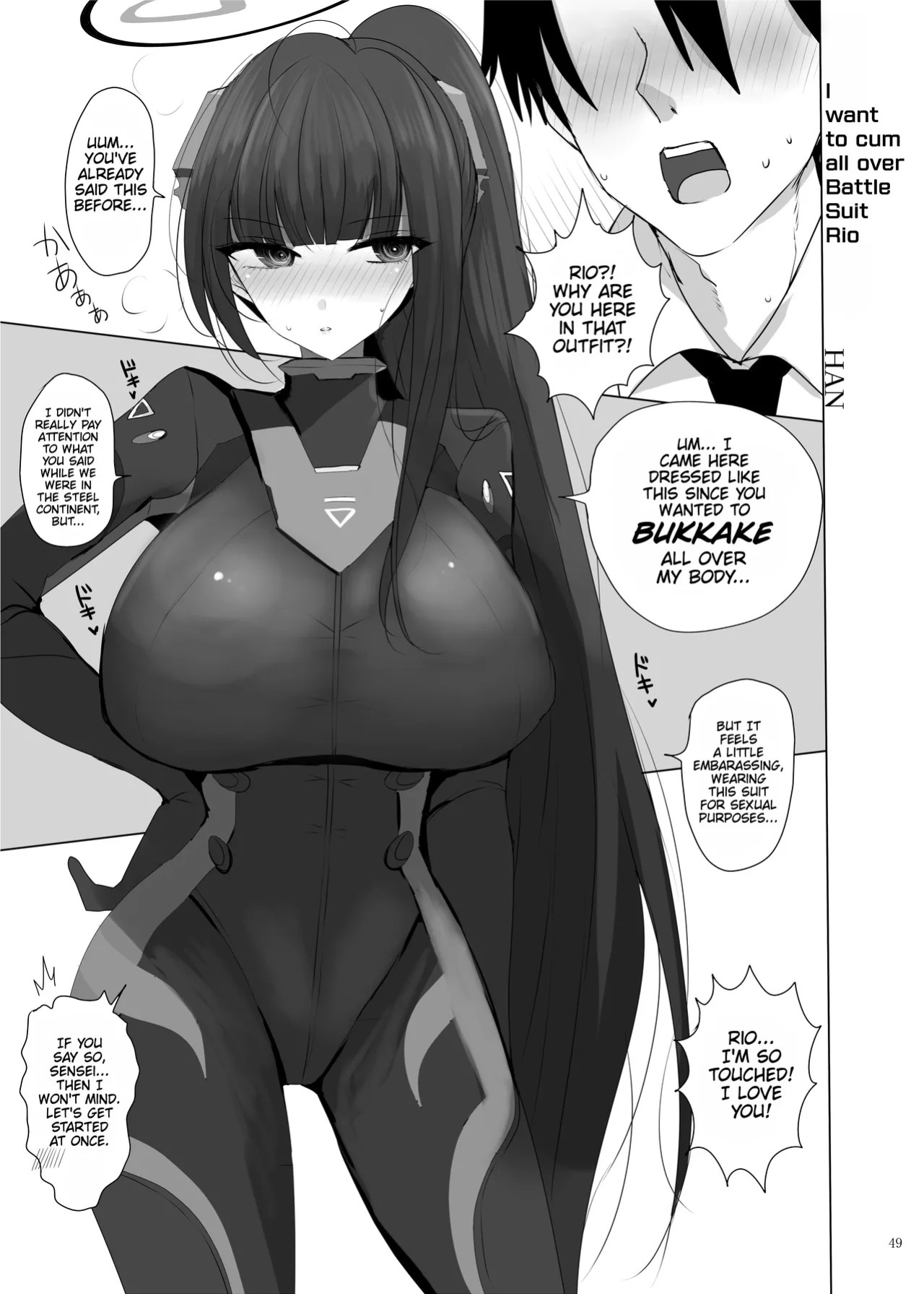 [Kakuzatou (Various)] Rinsen Rio Icha Love Ero Goudou "Sono Suit de Rinsen wa Muri Desho" | Battle Suit Rio Lovey-Dovey Ero Anthology "There's No Way You're Going Into Battle In That Suit, Right?" (Blue Archive) [Digital] [English] [Thighs]