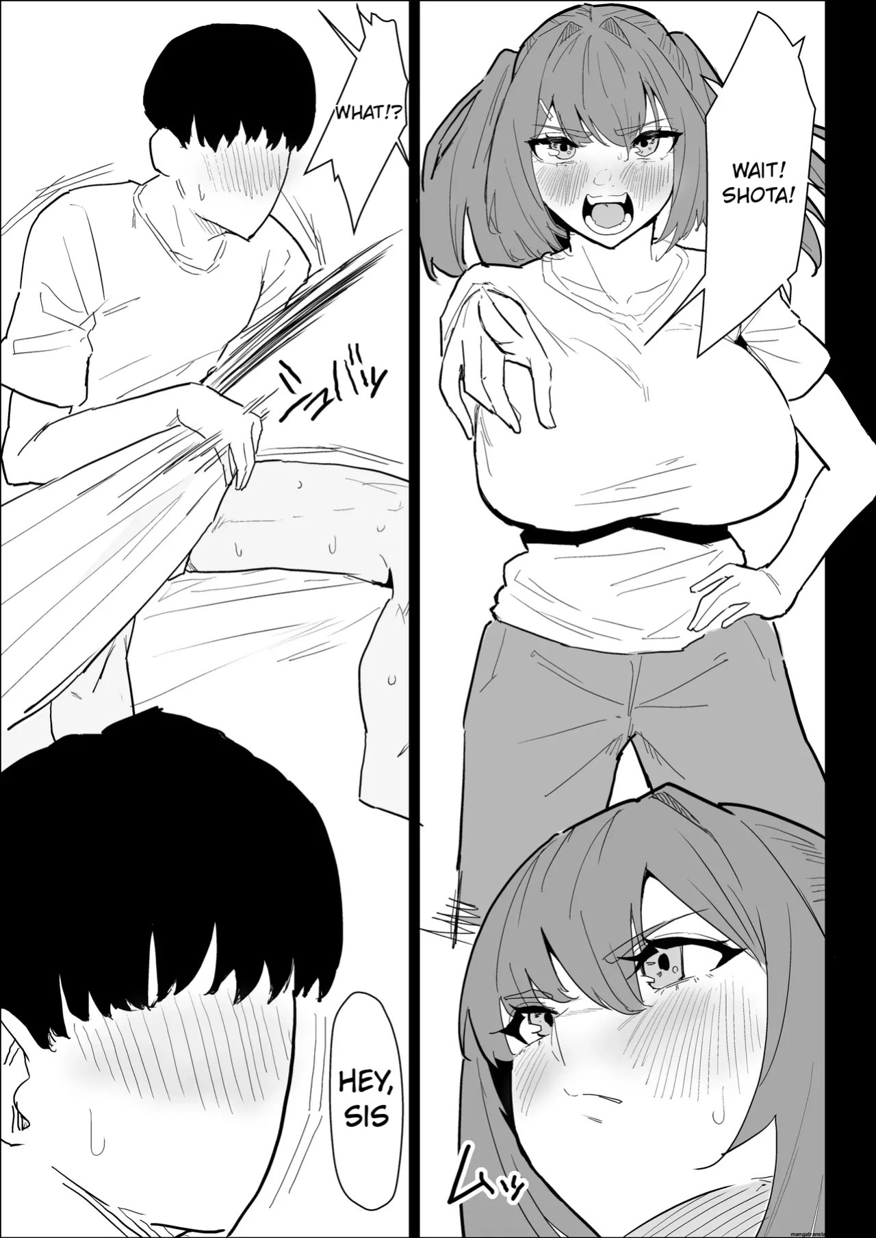 [purintai] My busty older sister, who has a boyfriend, reluctantly helps me out.