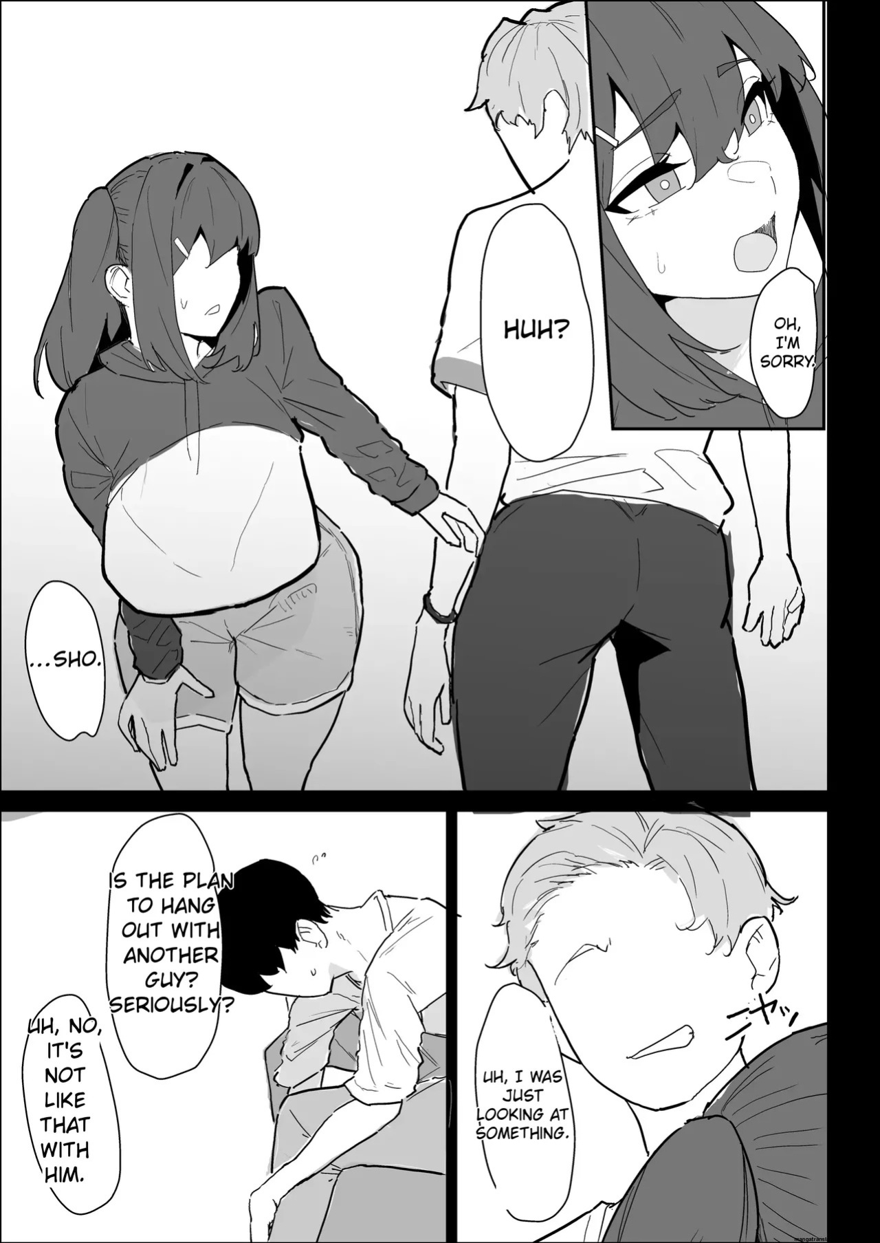 [purintai] My busty older sister, who has a boyfriend, reluctantly helps me out.