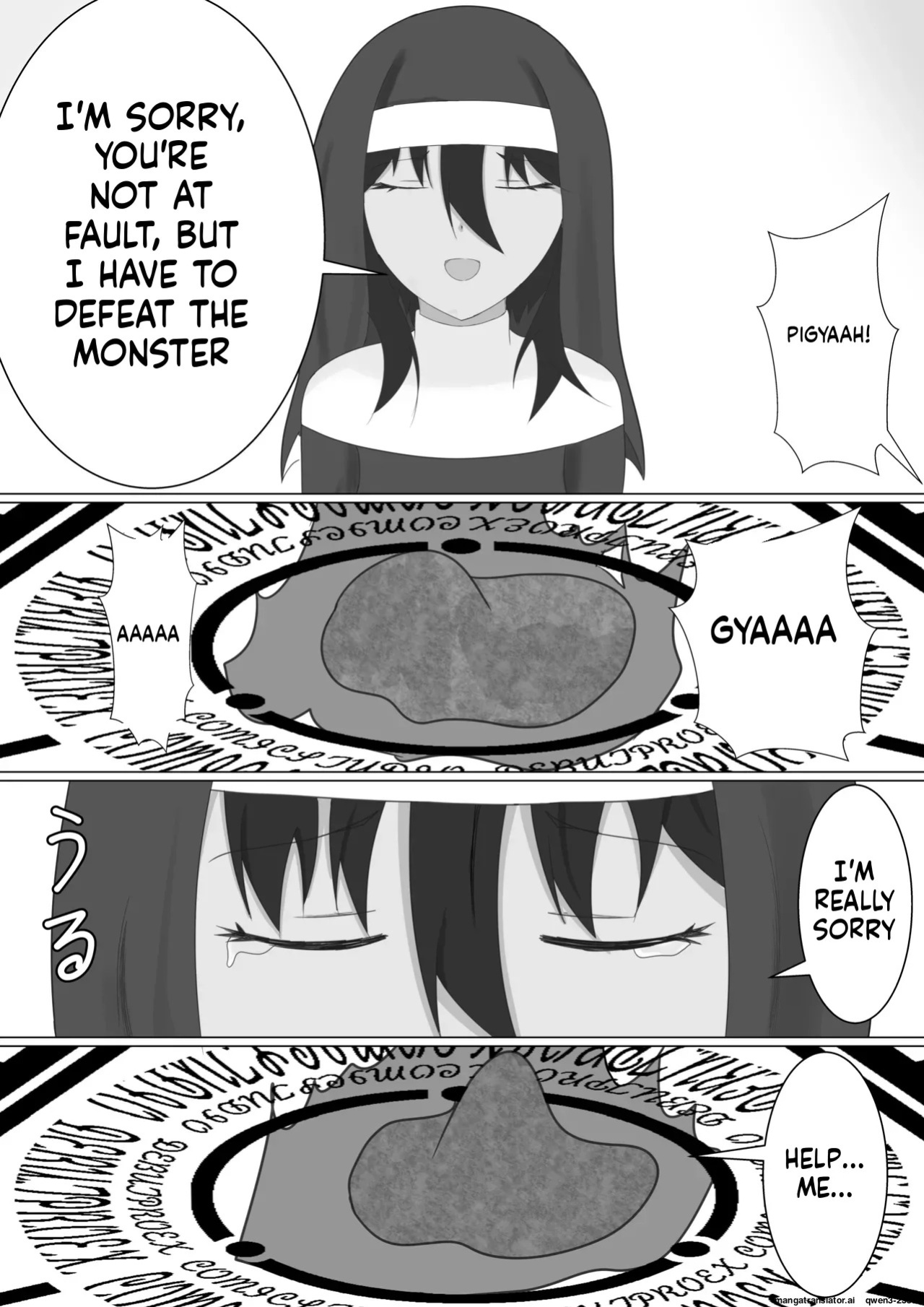 [Nanashina Nana] Kasshoku Sister ga Slime Shokushu ni Osowareru Hanashi (SCANMTL)