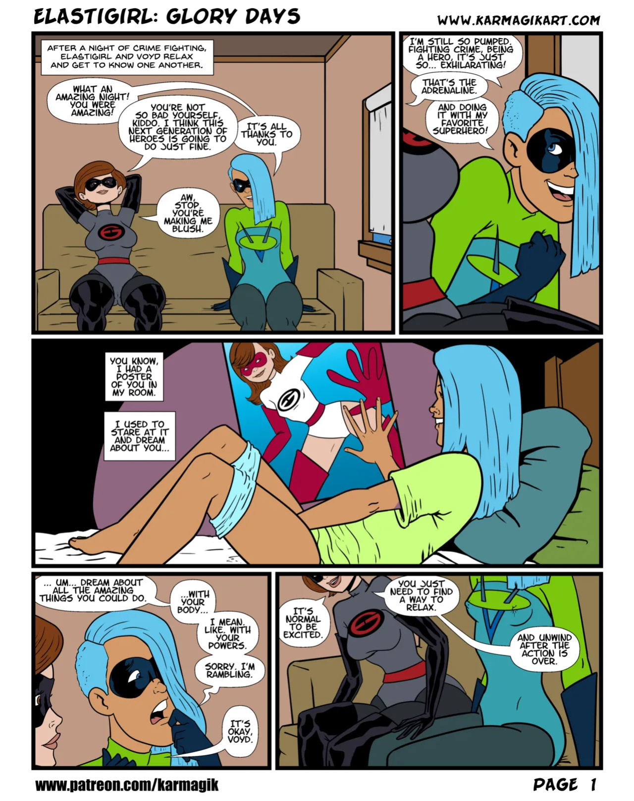 [Karmagik, JoeMangini] Elasti-Girl: Glory Days (The Incredibles) [color]