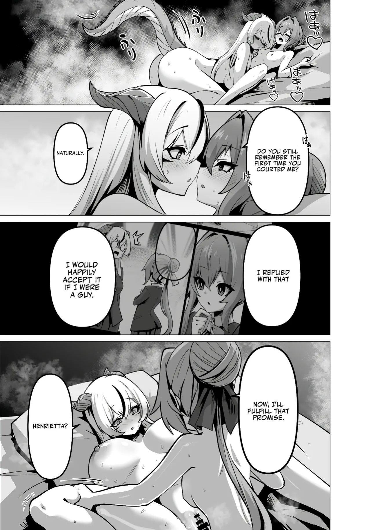 [Hashioki (Otemoto)] Saikyou Shuzoku no Ryuu no Musume ga Shitsukoku Kozukuri o Nedatte Kuru node Futanari Chinchin de Wakaraseru Hanashi | The Daughter of the Strongest Dragon Race Won't Stop Begging for a Baby, So I'll Teach Her a Lesson with My Futanar