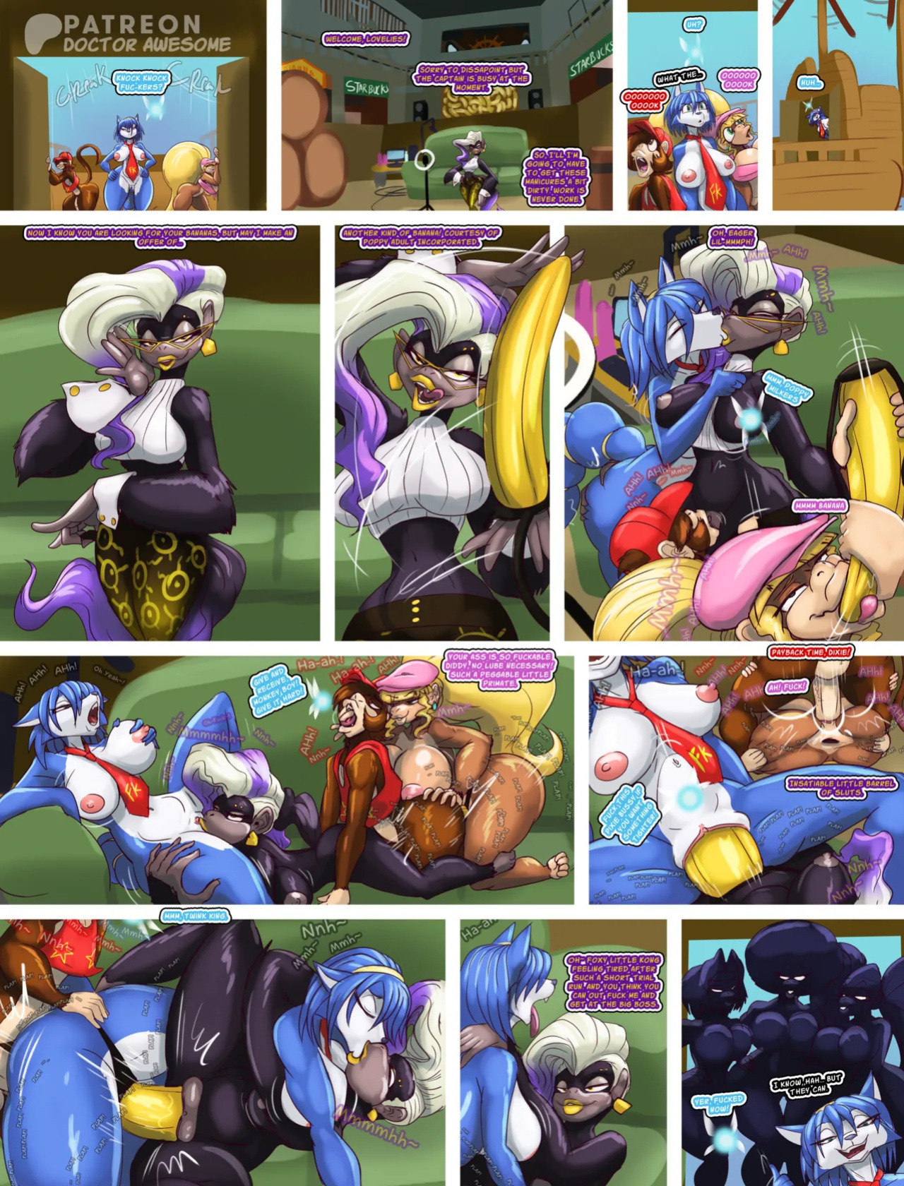 [Docter Awesome] Basque Comic: Krystal Fucks Up Donkey Kong Country (Star Fox Adventures x Donkey Kong) (ongoing)