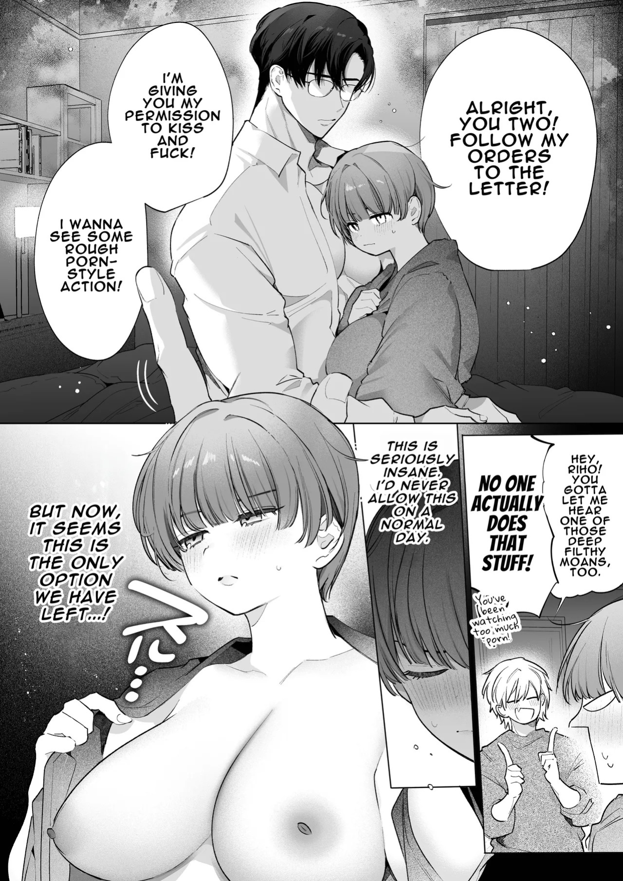 [Yatomomin (Yamamoto Tomomitsu)] Riho NTR ~Ordered By My Husband to Get Fucked By His Colleague~ [English] [Mina-san TL] [Digital]
