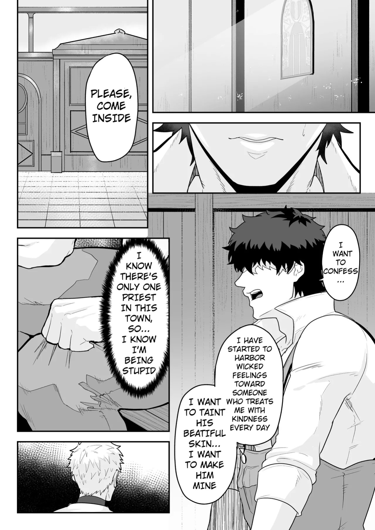 [PULIN Nabe (kakenari)] Noufu to Shinpu | The Farmer and The Priest [English] [Uncensored]